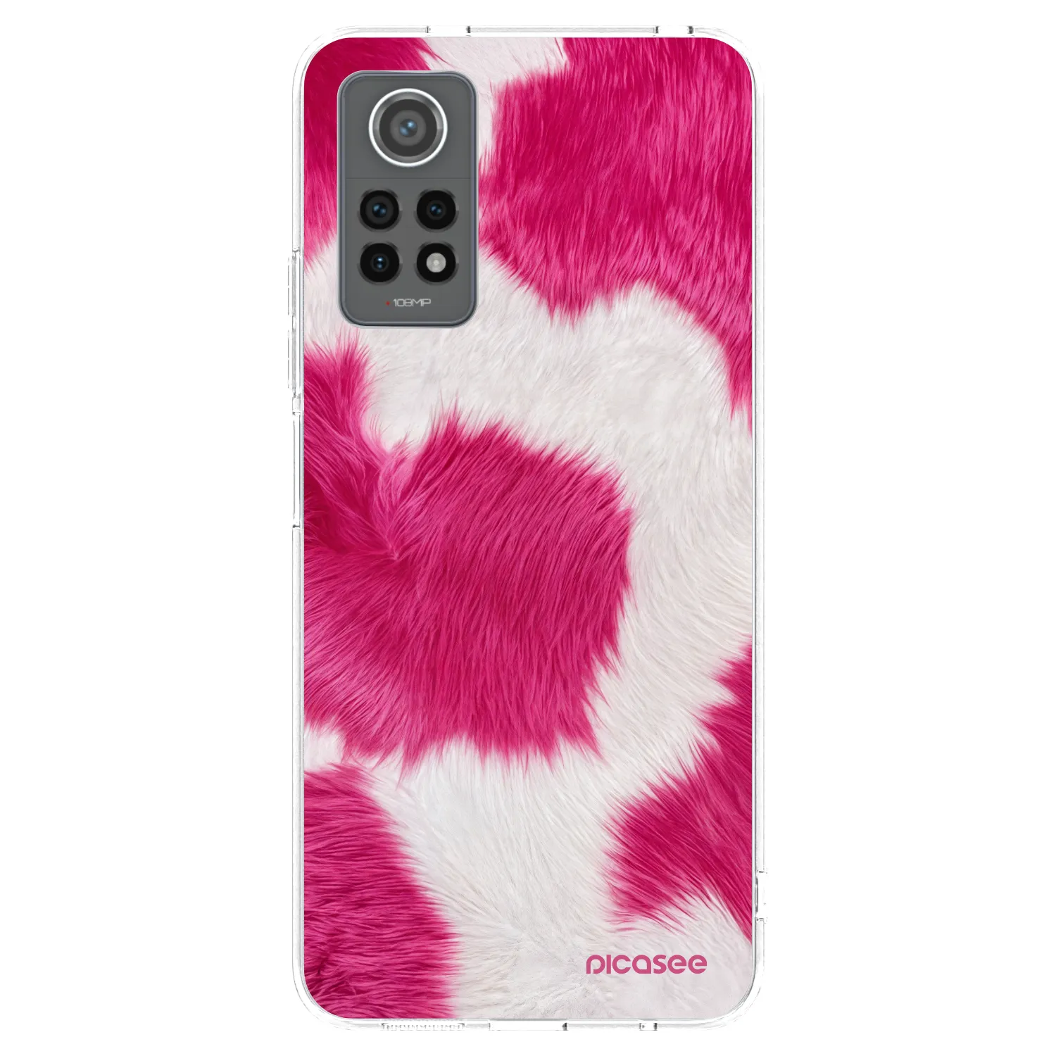 Picasee silikonska prozirna maskica za Xiaomi Redmi Note 12 Pro 4G - Pink Moo