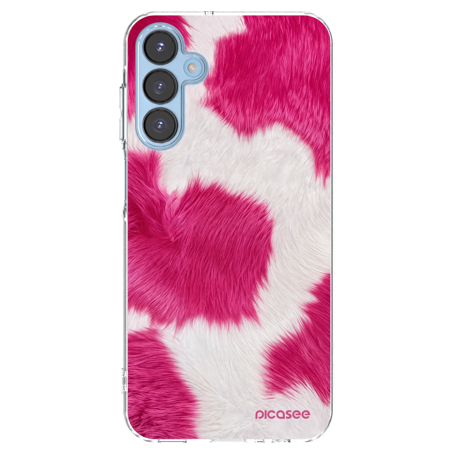 Picasee silikonska prozirna maskica za Samsung Galaxy A15 A156B 5G - Pink Moo