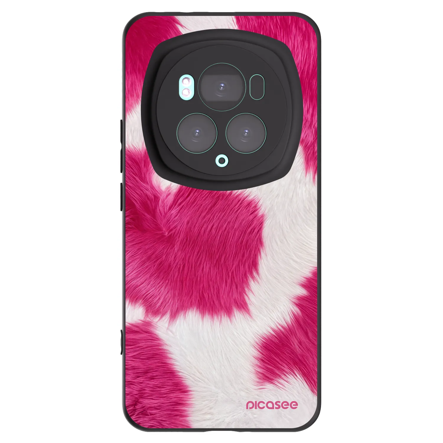 Picasee crna silikonska maskica za Honor Magic6 Pro - Pink Moo