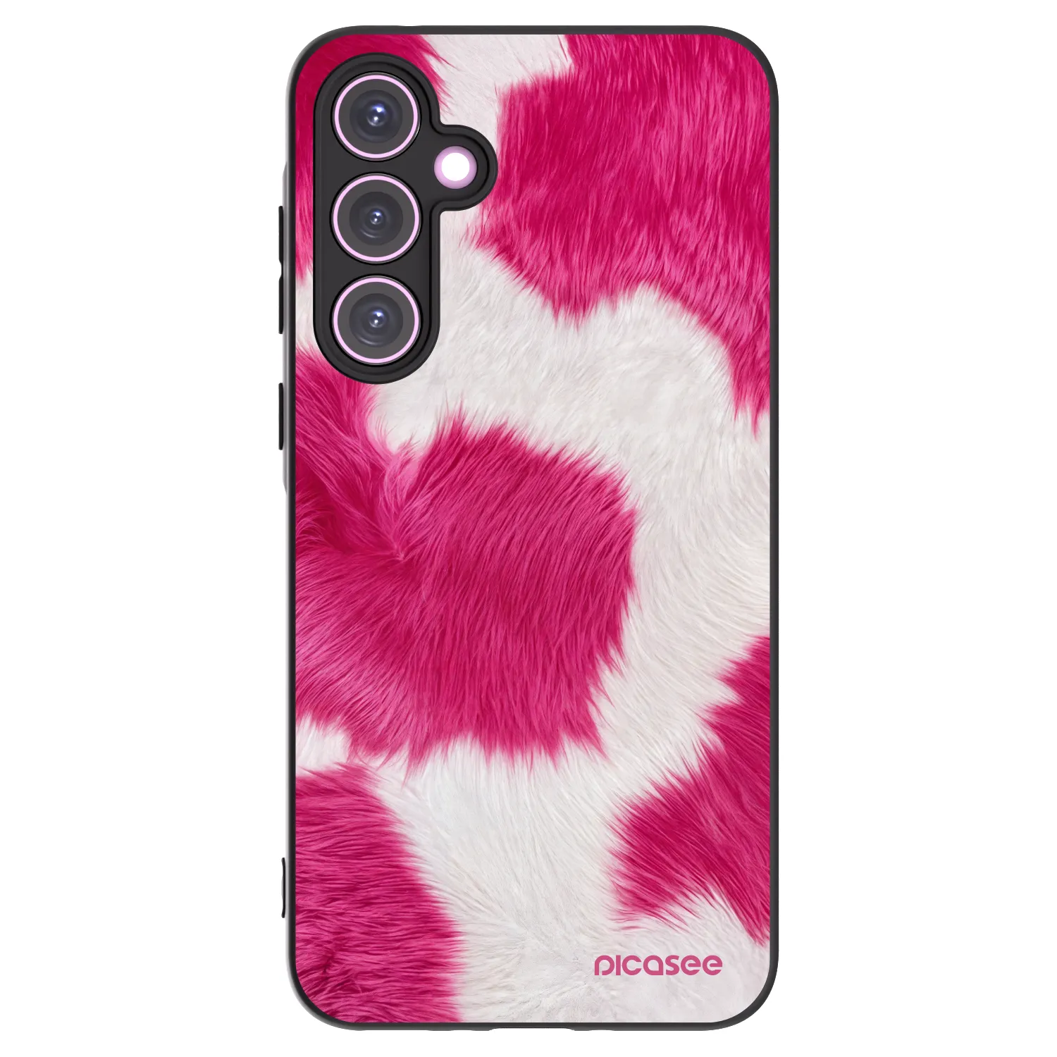 Picasee crna silikonska maskica za Samsung Galaxy A35 5G A356B - Pink Moo