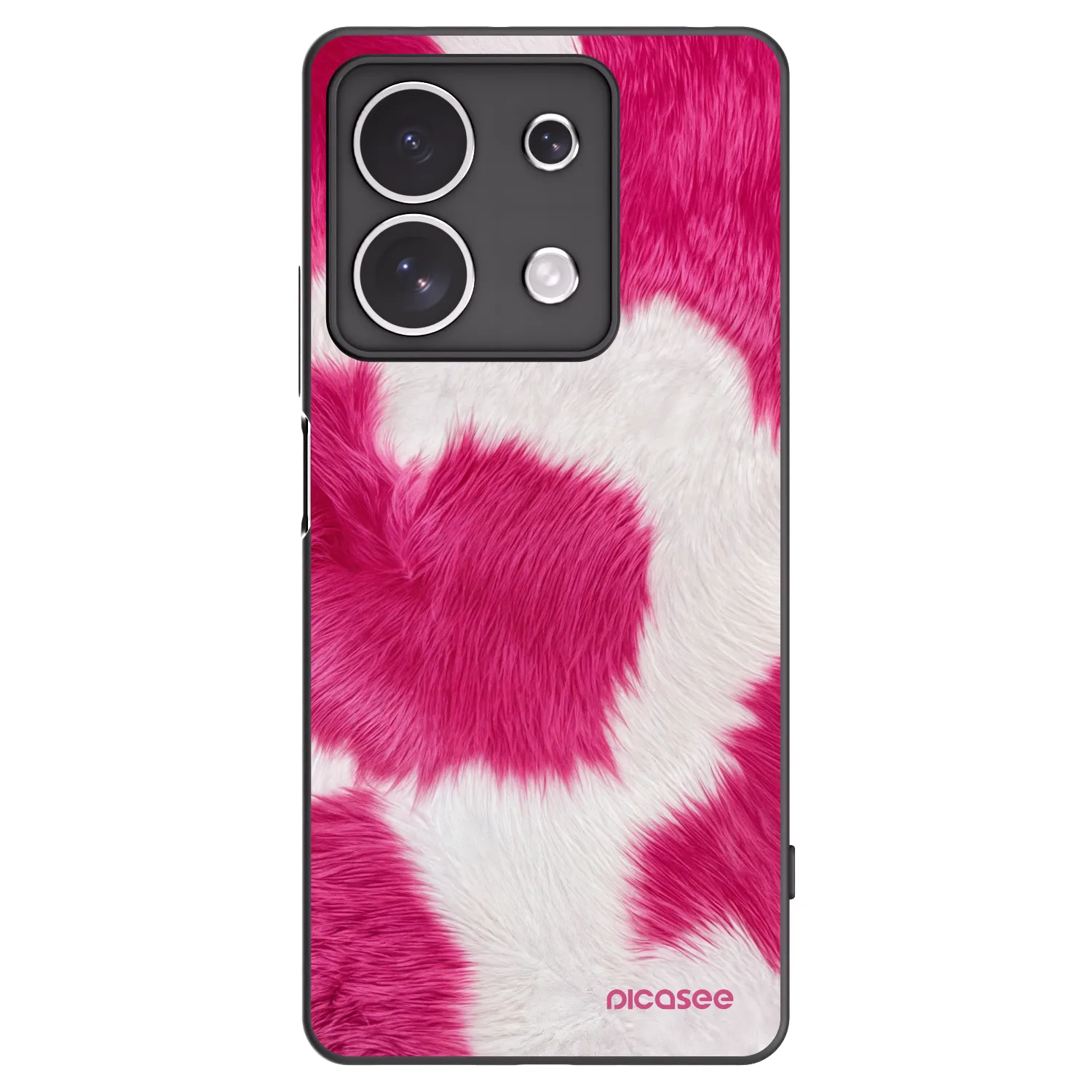 Picasee crna silikonska maskica za Xiaomi Redmi Note 13 4G - Pink Moo