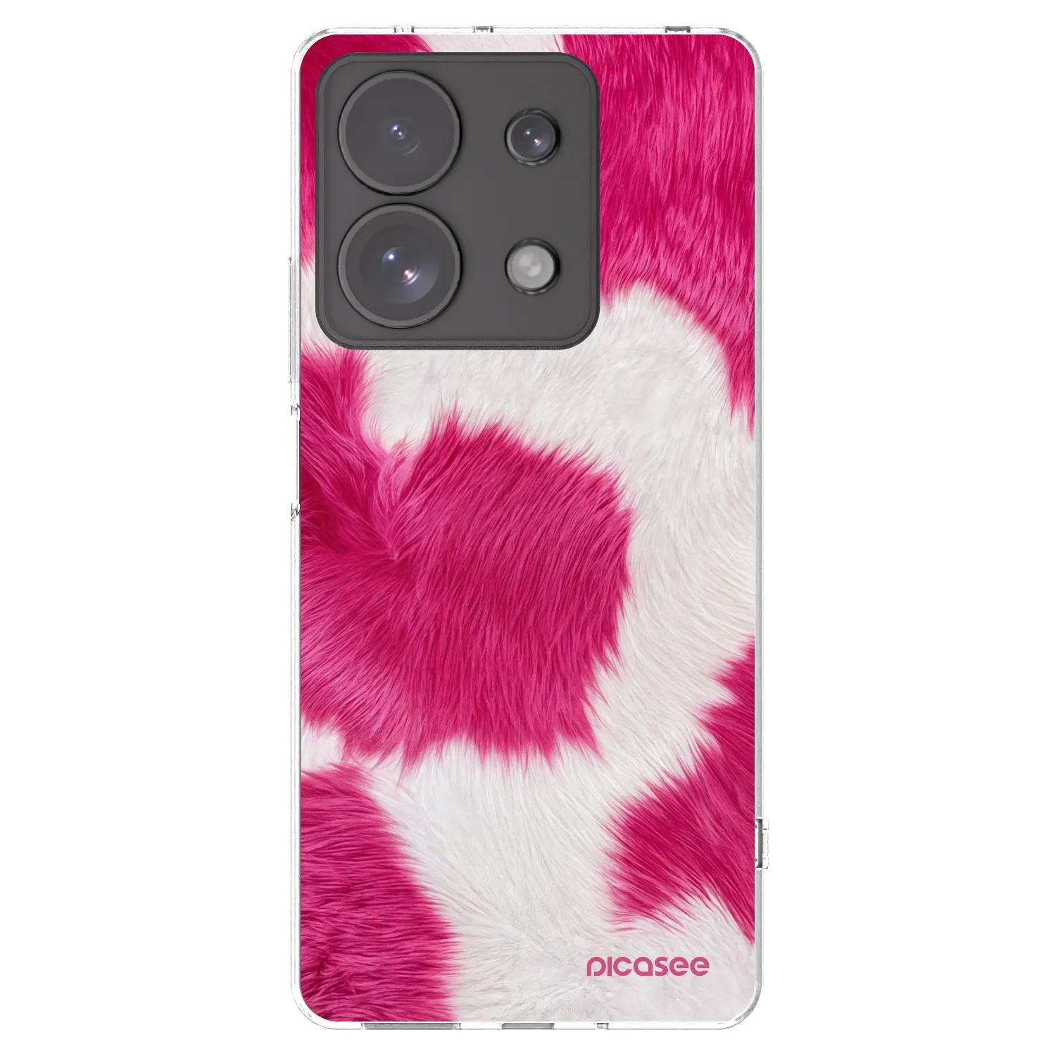 Picasee silikonska prozirna maskica za Xiaomi Redmi Note 13 Pro 4G - Pink Moo