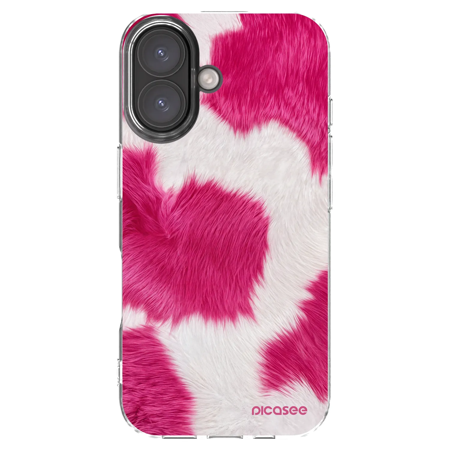 Picasee silikonska prozirna maskica za Apple iPhone 16 - Pink Moo