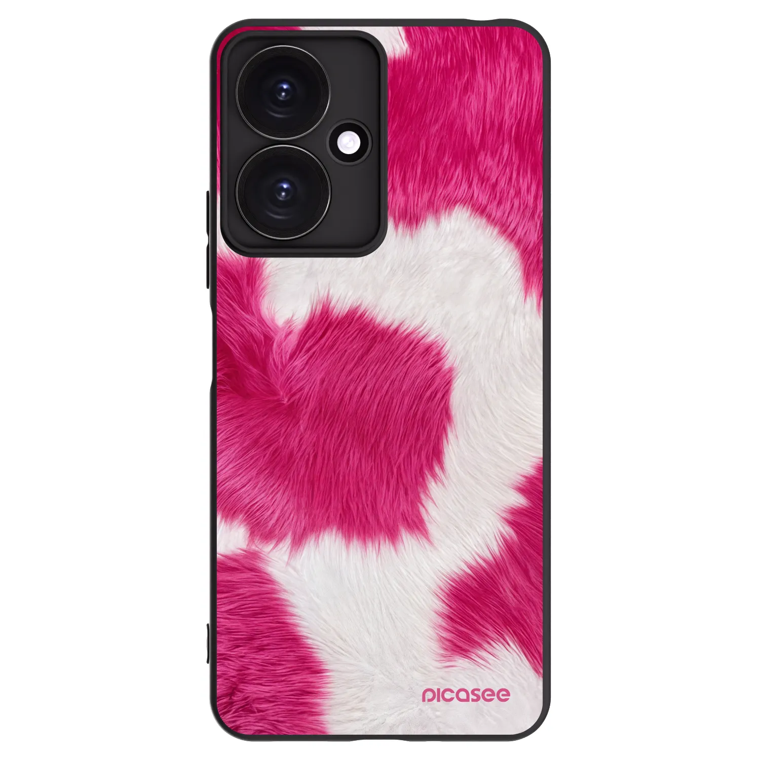 Picasee crna silikonska maskica za Xiaomi Redmi 13C 5G - Pink Moo