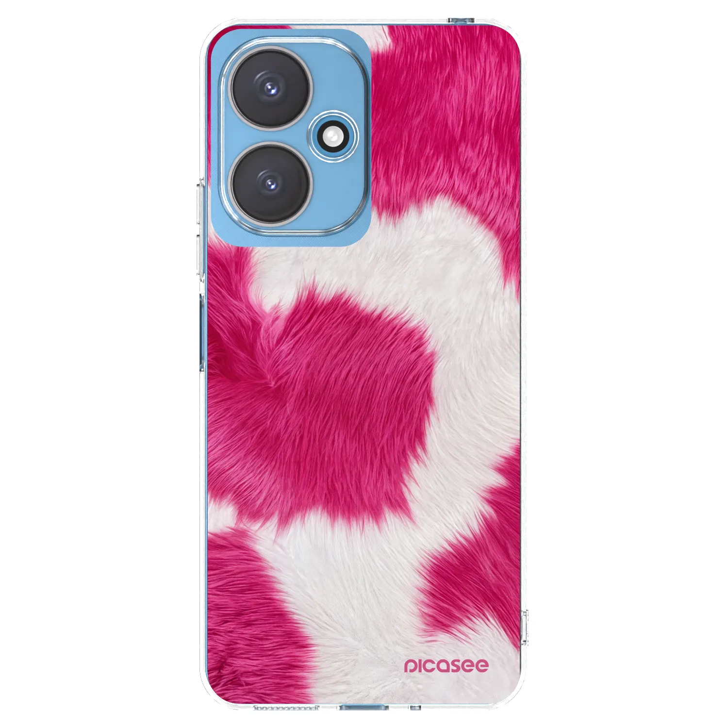 Picasee silikonska prozirna maskica za Xiaomi Redmi 13C 5G - Pink Moo