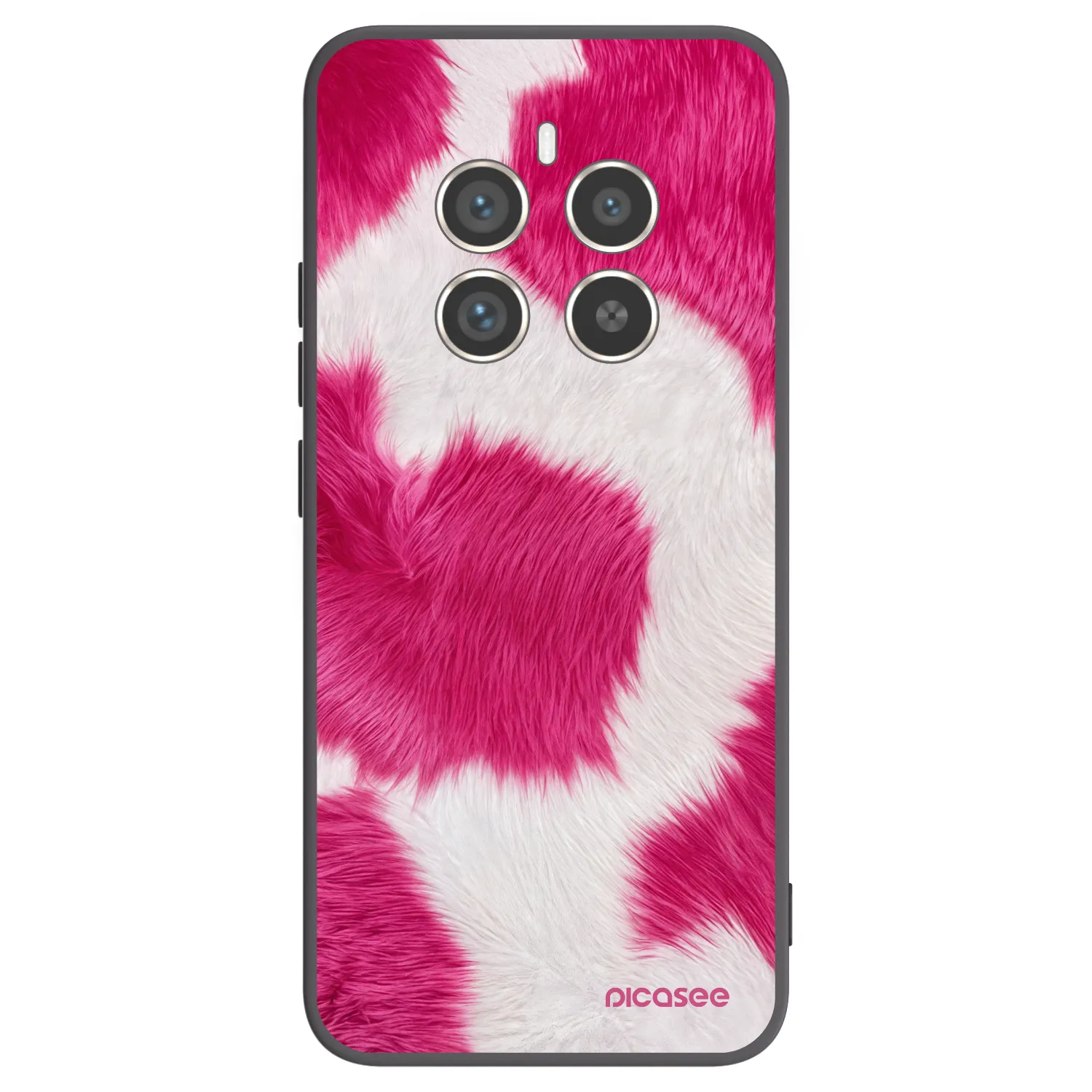 Picasee crna silikonska maskica za Realme 12 Pro 5G - Pink Moo