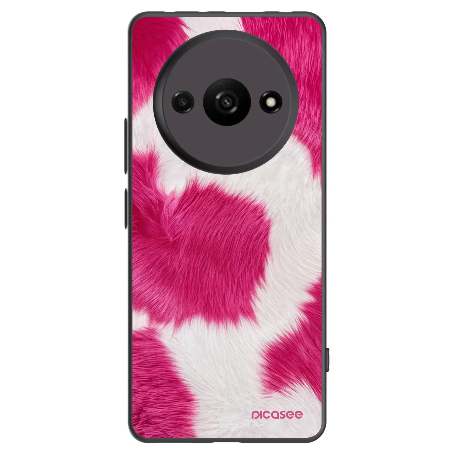 Picasee crna silikonska maskica za Xiaomi Redmi A3 - Pink Moo