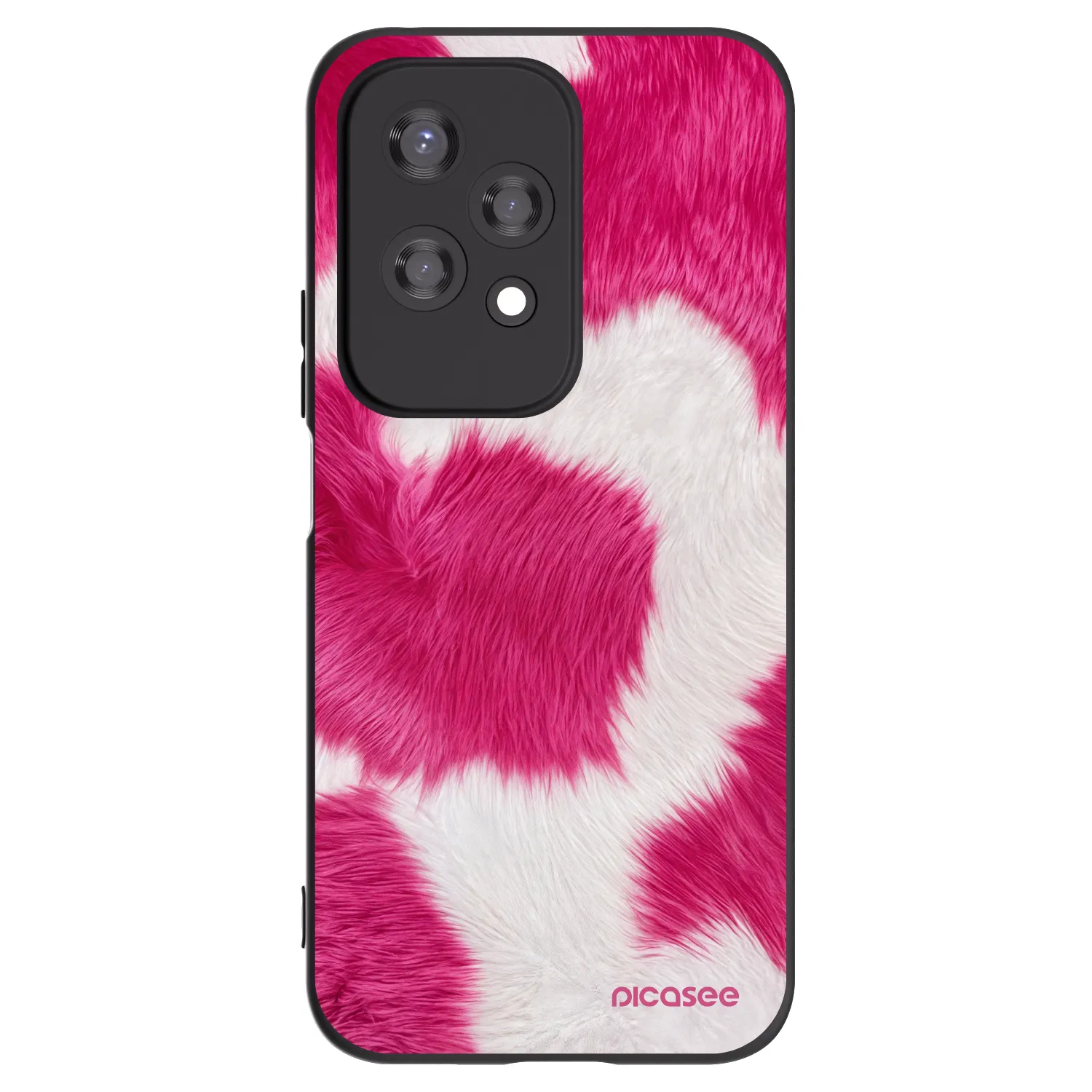 Picasee crna silikonska maskica za Honor 200 Lite - Pink Moo