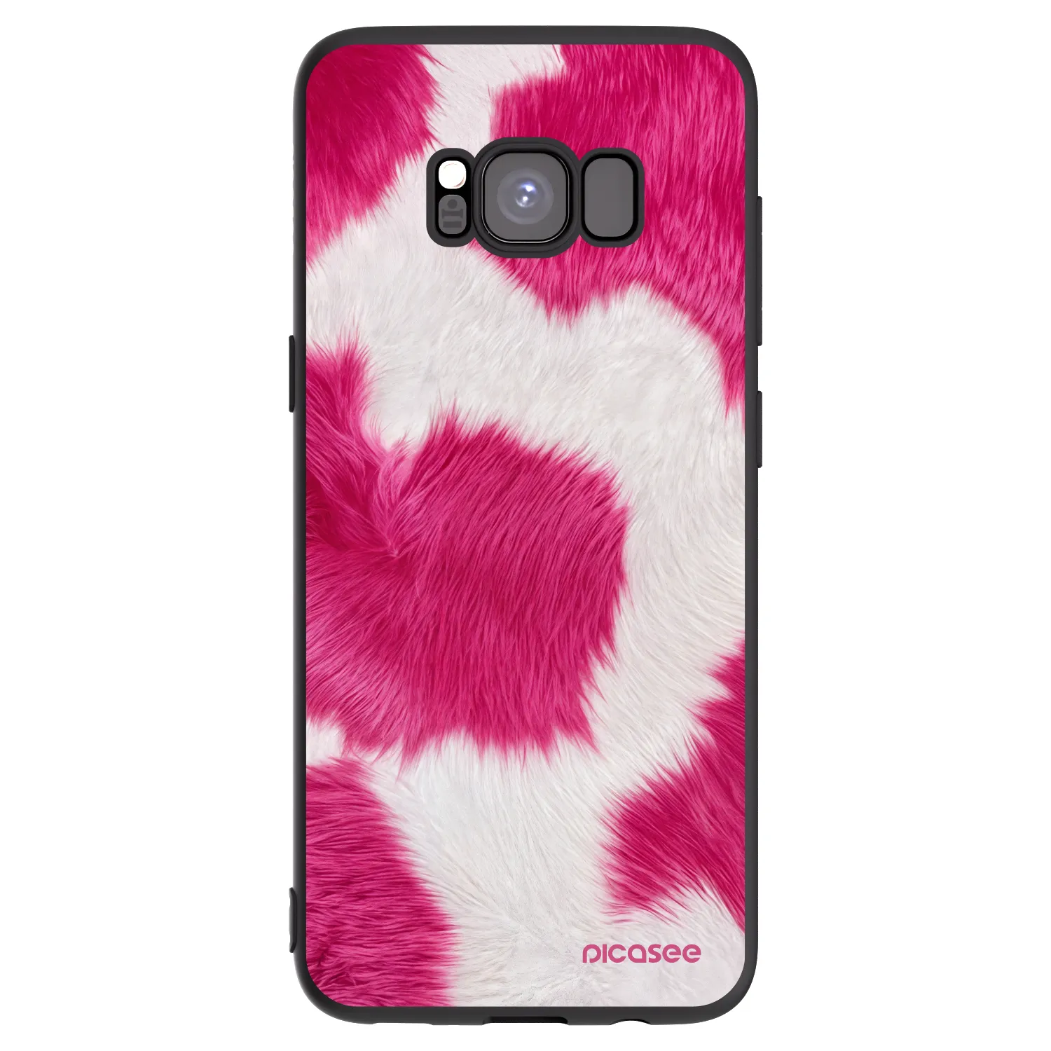 Picasee crna silikonska maskica za Samsung Galaxy S8 G950F - Pink Moo