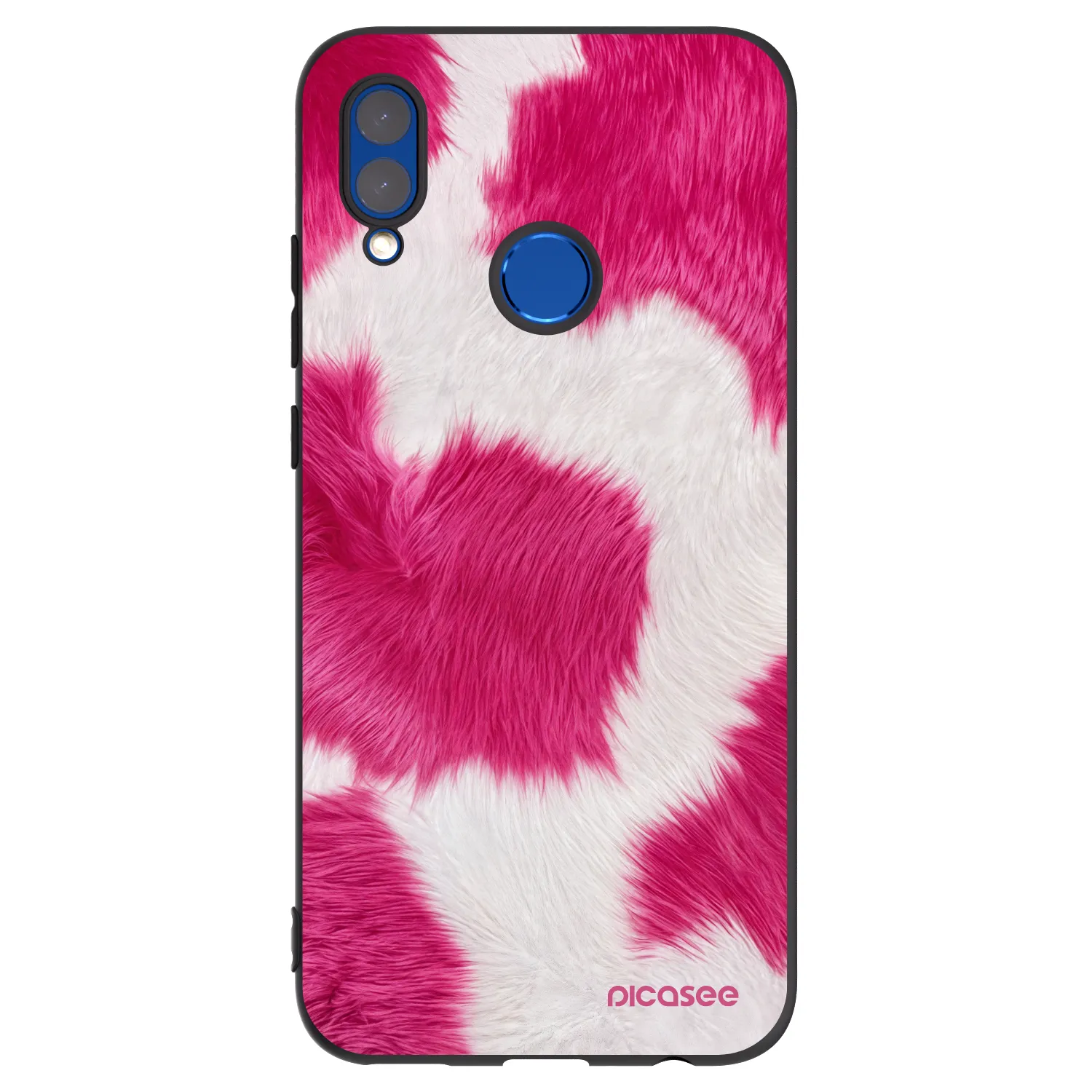 Picasee crna silikonska maskica za Honor 10 Lite - Pink Moo