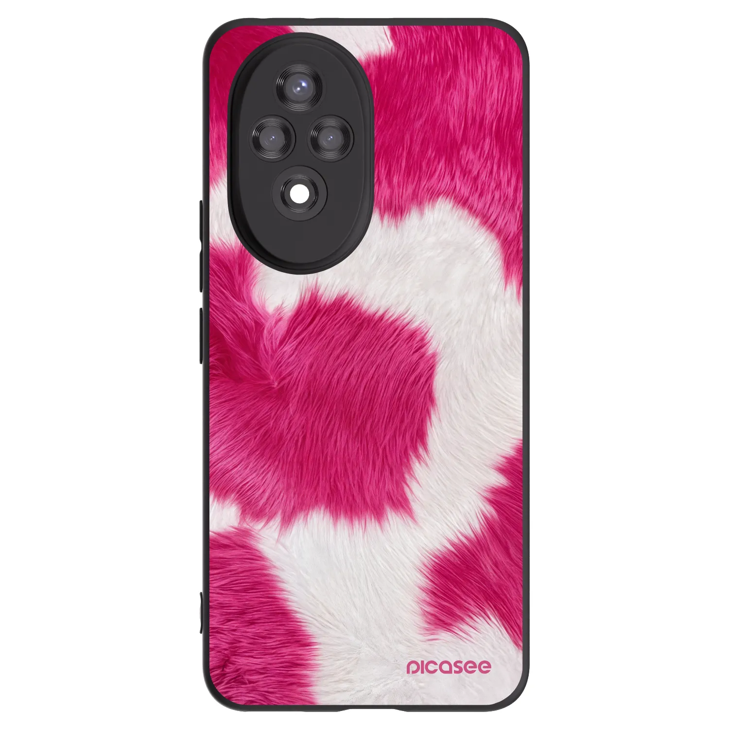 Picasee crna silikonska maskica za Honor 200 Pro 5G - Pink Moo