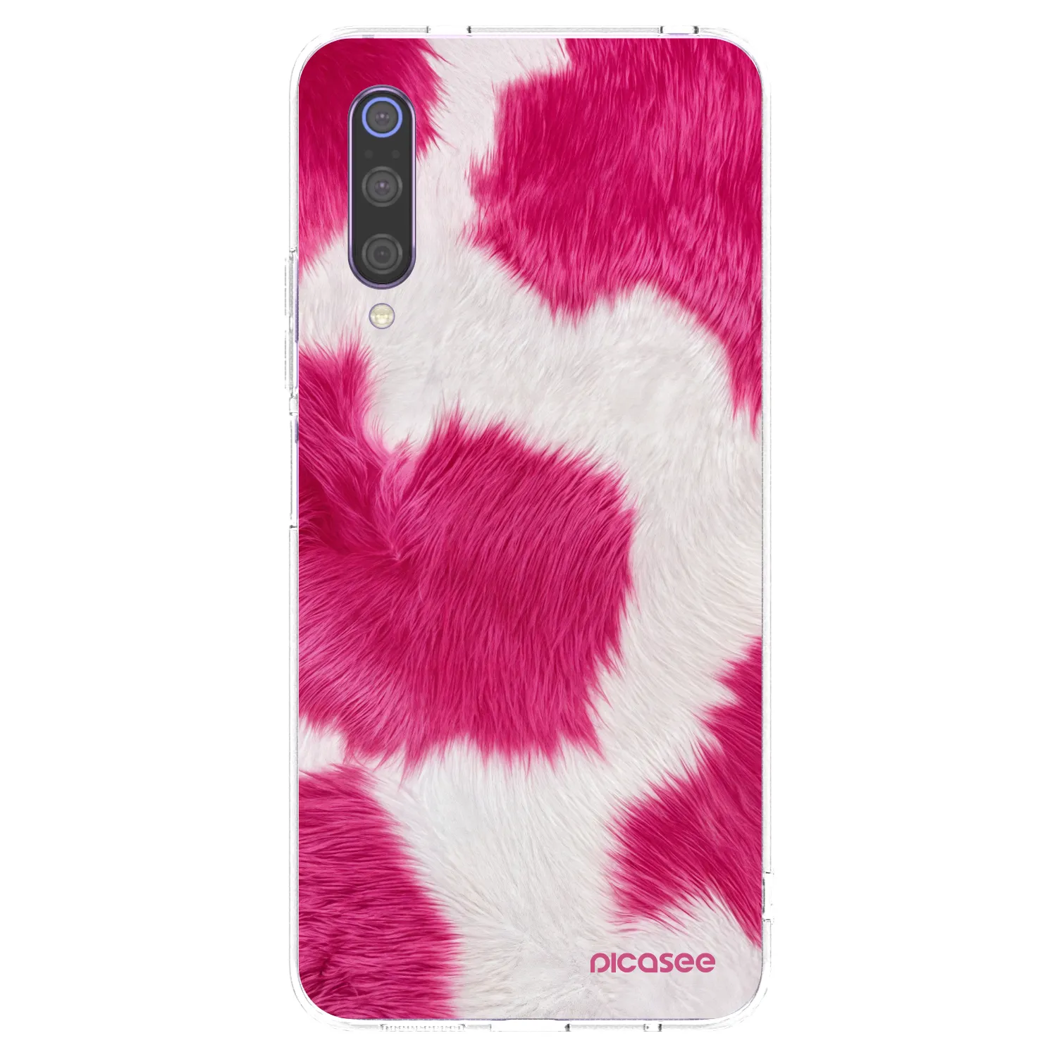 Picasee silikonska prozirna maskica za Xiaomi Mi 9 - Pink Moo