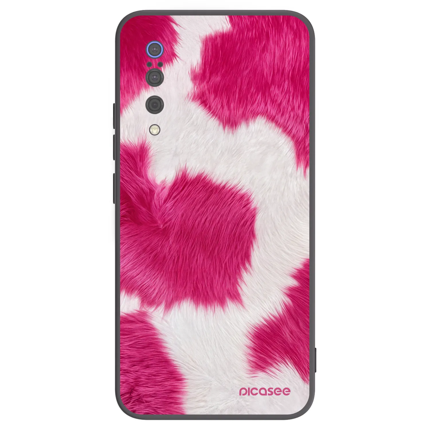 Picasee crna silikonska maskica za Xiaomi Mi 9 - Pink Moo