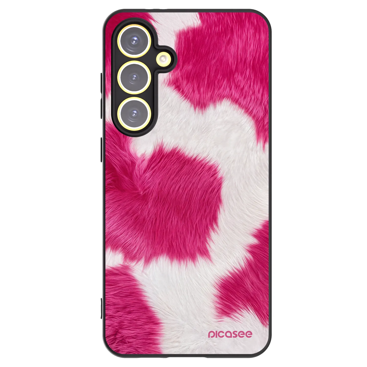 Picasee crna silikonska maskica za Samsung Galaxy S24 FE S721B - Pink Moo