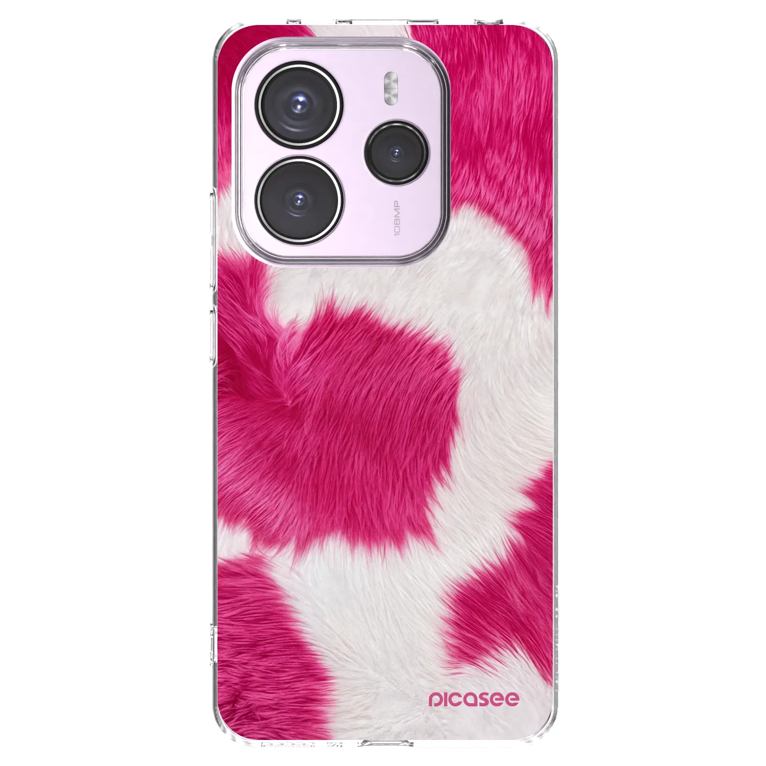 Picasee silikonska prozirna maskica za Xiaomi Redmi Note 14 5G - Pink Moo
