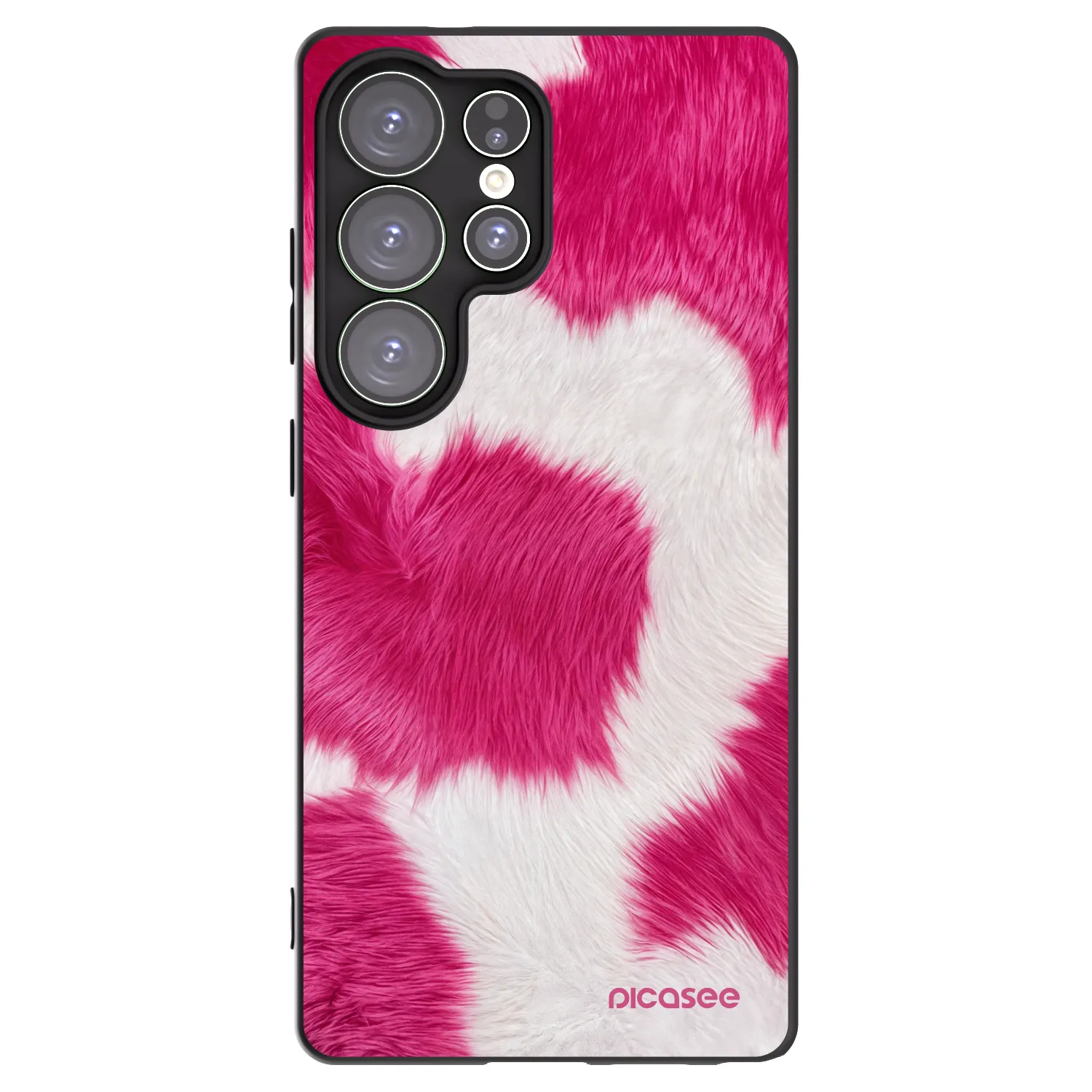 Picasee crna silikonska maskica za Samsung Galaxy S25 Ultra 5G - Pink Moo