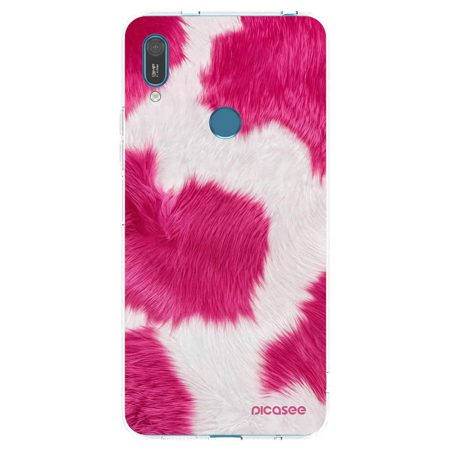 Picasee silikonska prozirna maskica za Huawei Y7 2019 - Pink Moo