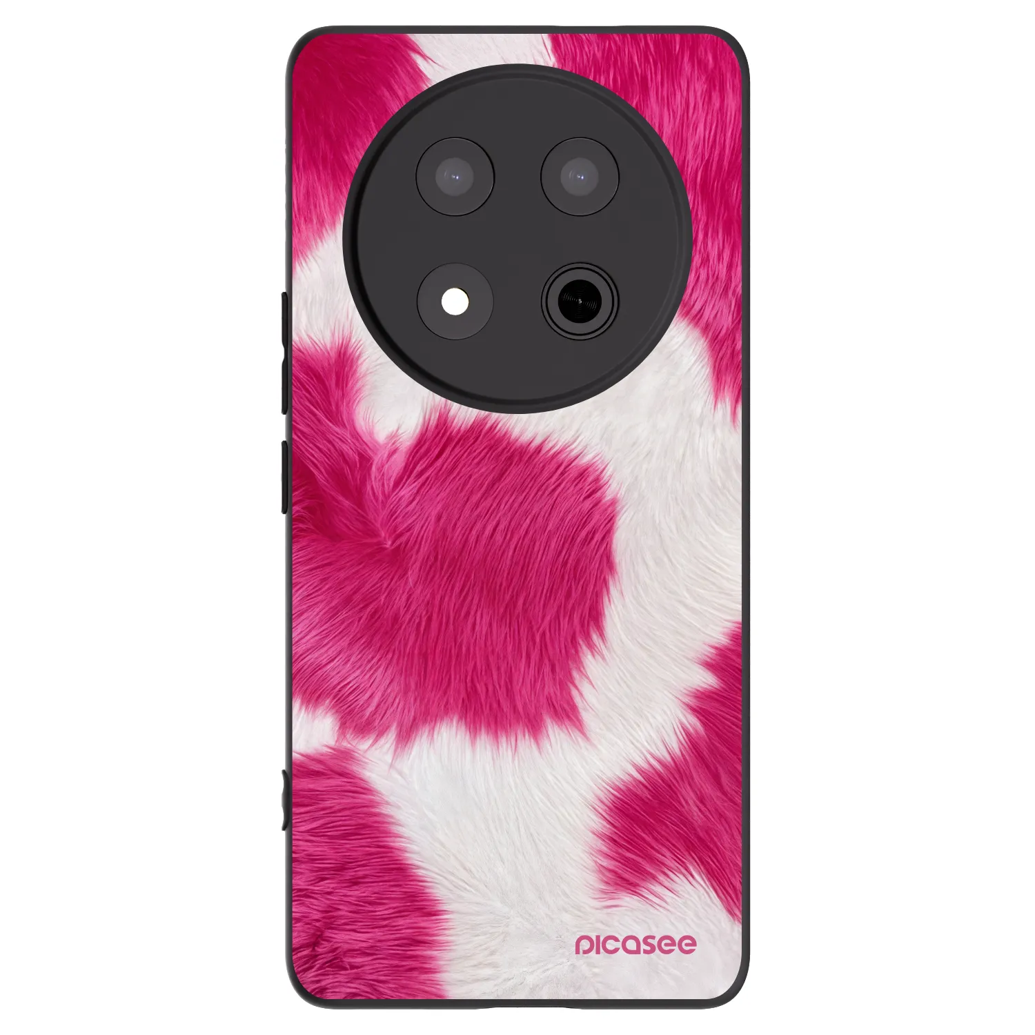 Picasee crna silikonska maskica za Honor Magic7 Lite 5G - Pink Moo