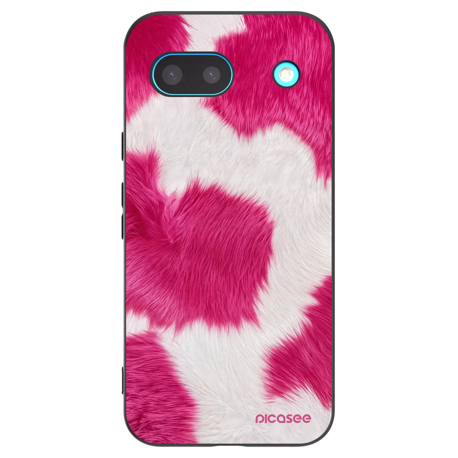 Picasee crna silikonska maskica za Google Pixel 8a - Pink Moo