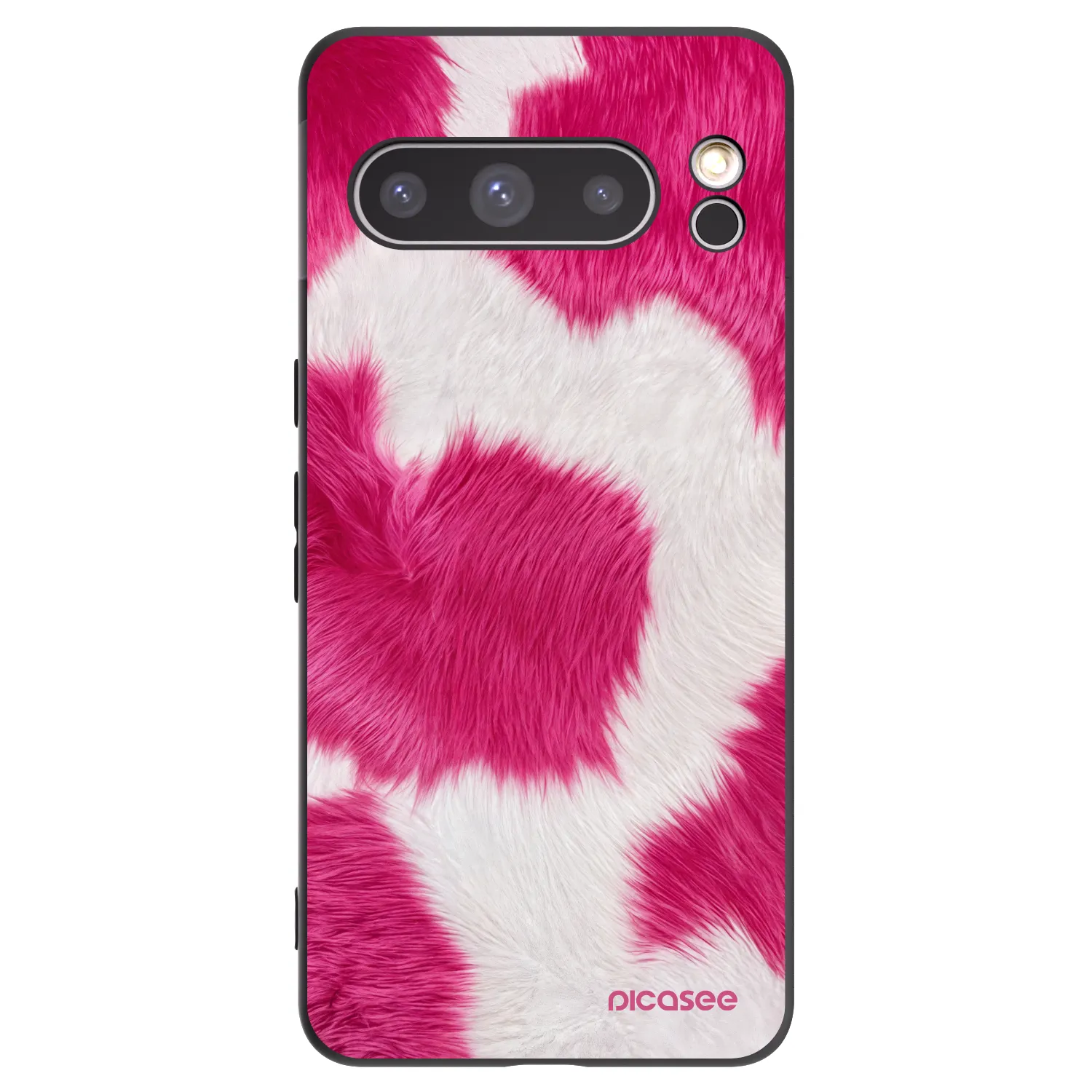 Picasee crna silikonska maskica za Google Pixel 8 Pro - Pink Moo