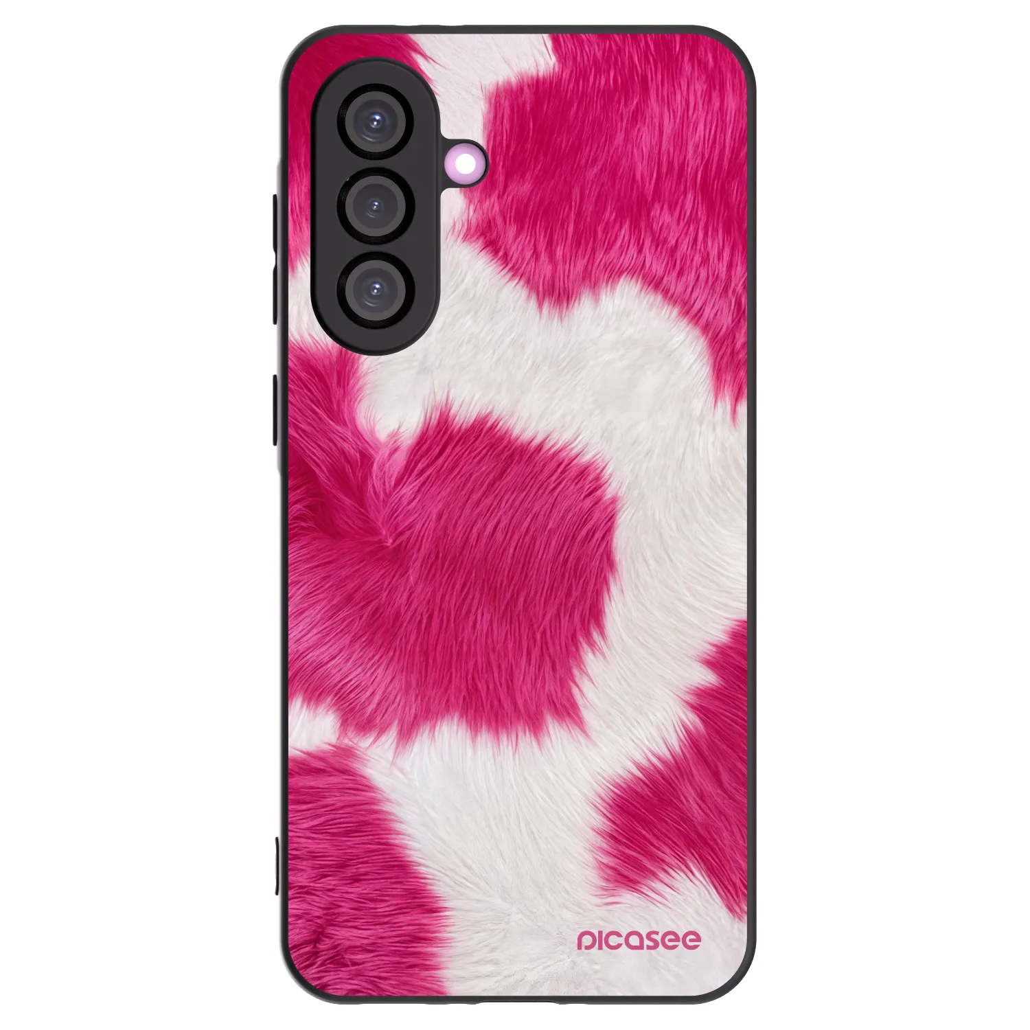 Picasee crna silikonska maskica za Samsung Galaxy A56 5G A566B - Pink Moo