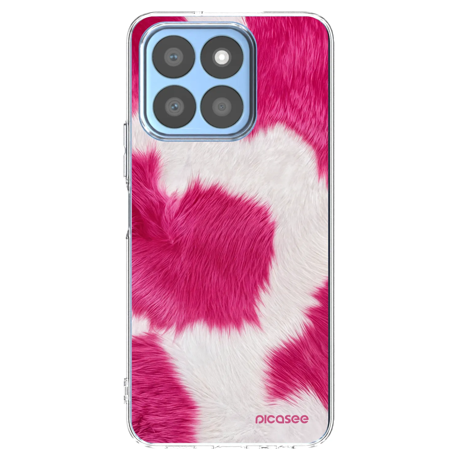 Picasee silikonska prozirna maskica za Honor X8c - Pink Moo