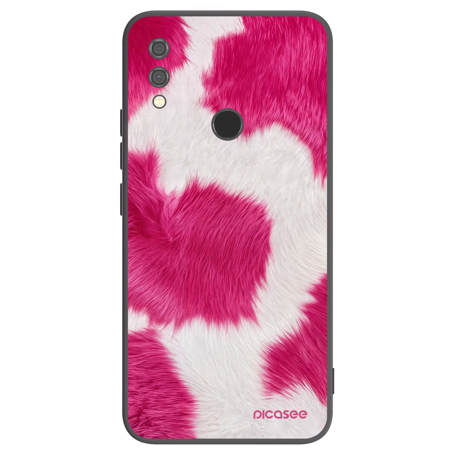 Picasee crna silikonska maskica za Xiaomi Redmi Note 7 - Pink Moo