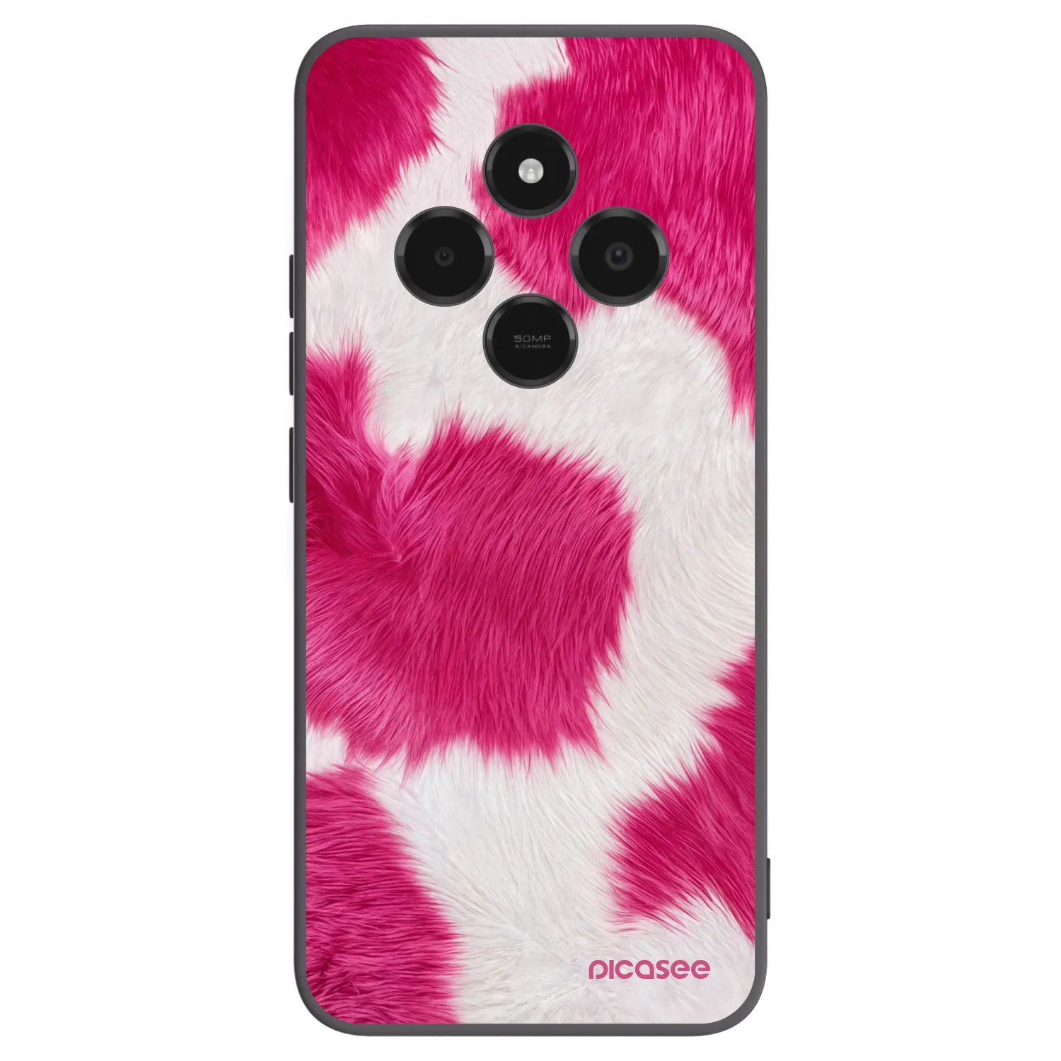 Picasee crna silikonska maskica za Xiaomi Poco C75 - Pink Moo