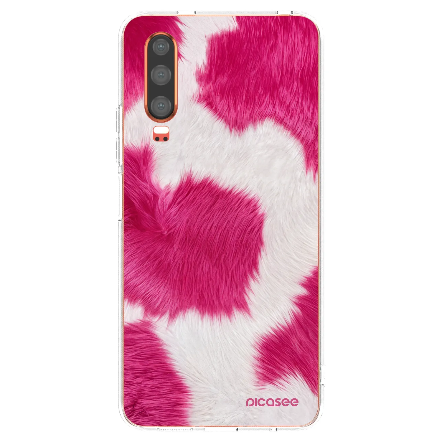 Picasee silikonska prozirna maskica za Huawei P30 - Pink Moo