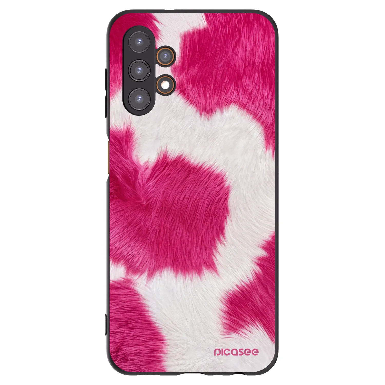 Picasee crna silikonska maskica za Samsung Galaxy A13 5G - Pink Moo
