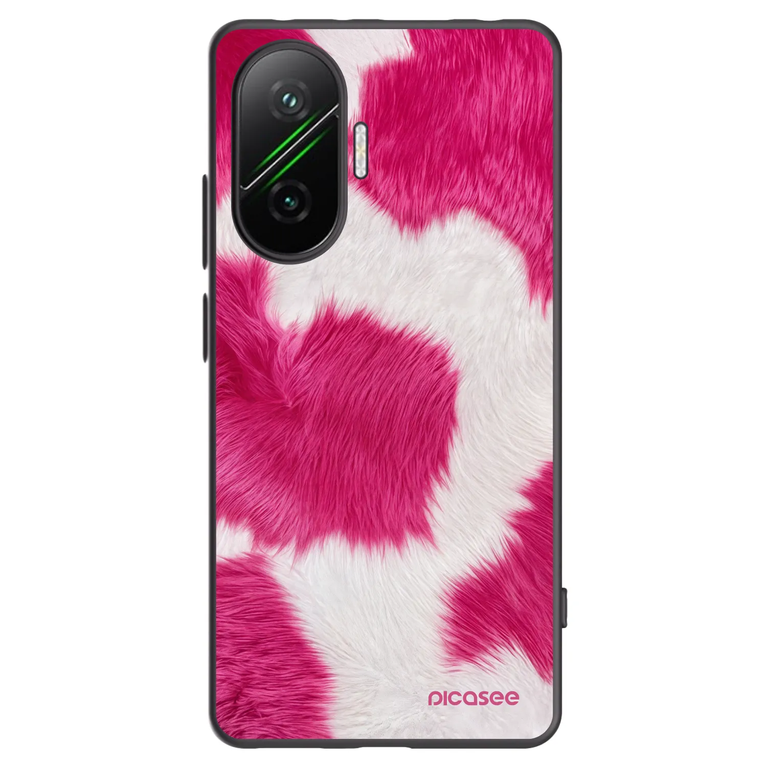 Picasee crna silikonska maskica za Xiaomi Poco F7 5G - Pink Moo