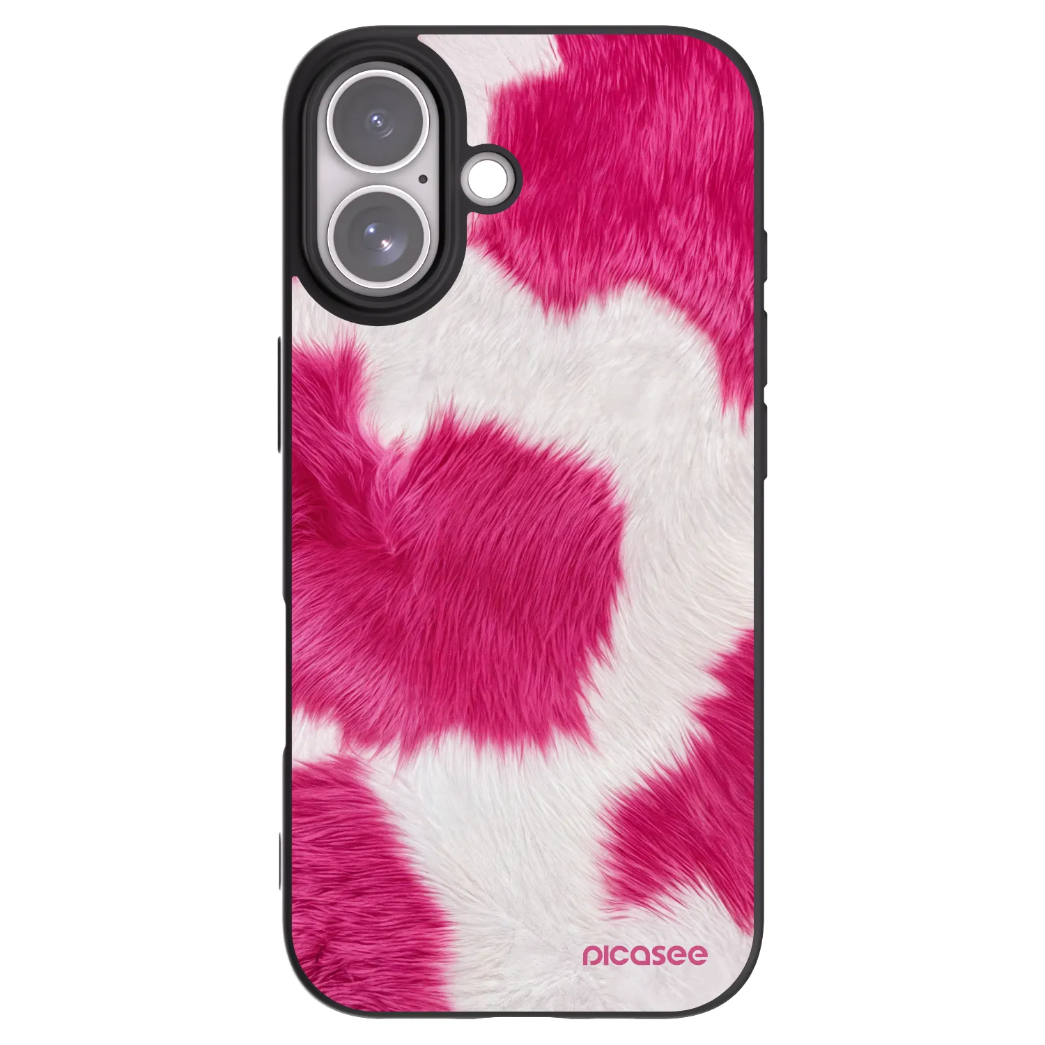 Picasee crna silikonska maskica za Apple iPhone 17 - Pink Moo