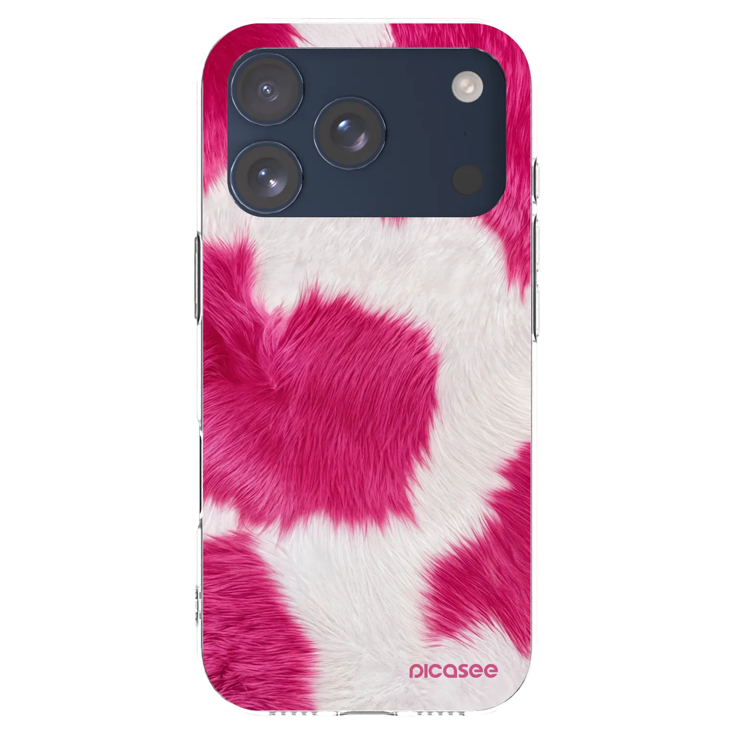 Picasee silikonska prozirna maskica za Apple iPhone 17 Pro - Pink Moo