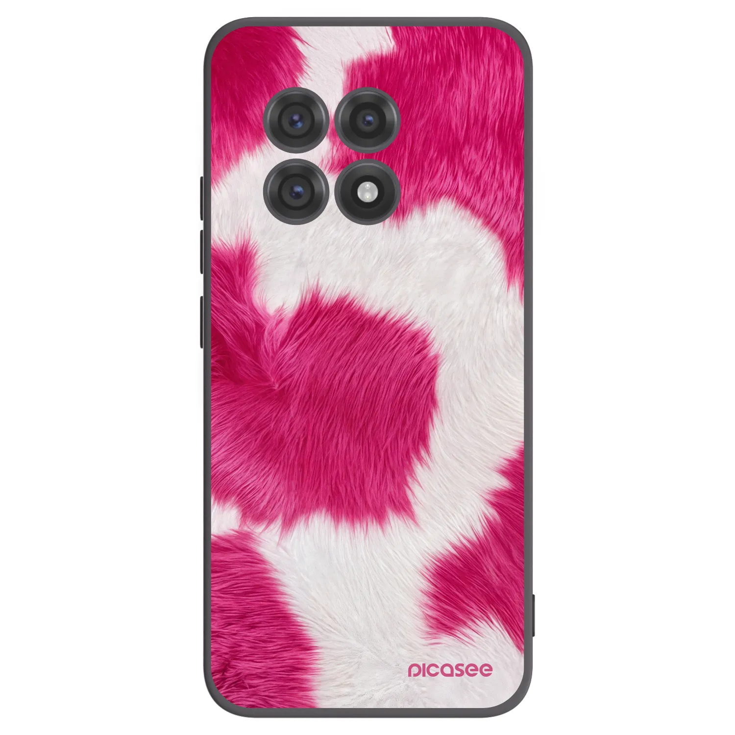 Picasee crna silikonska maskica za OnePlus 13R 5G - Pink Moo