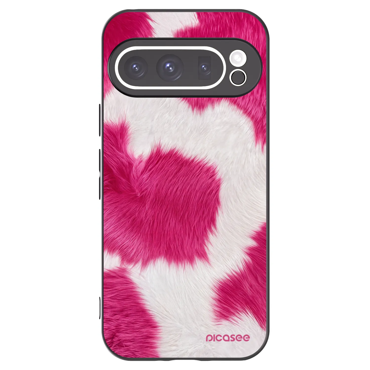 Picasee crna silikonska maskica za Google Pixel 9 Pro XL - Pink Moo