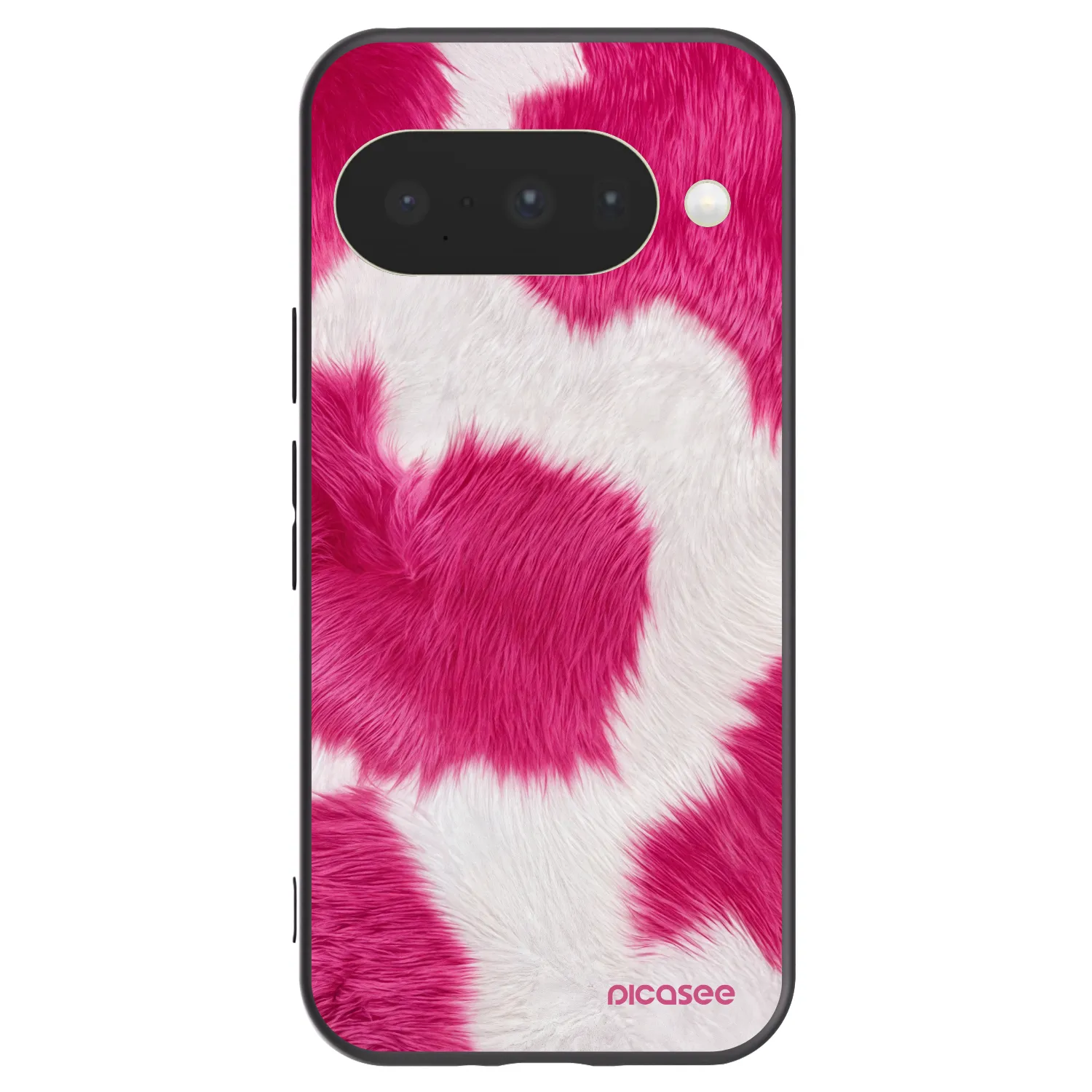 Picasee crna silikonska maskica za Google Pixel 10 - Pink Moo