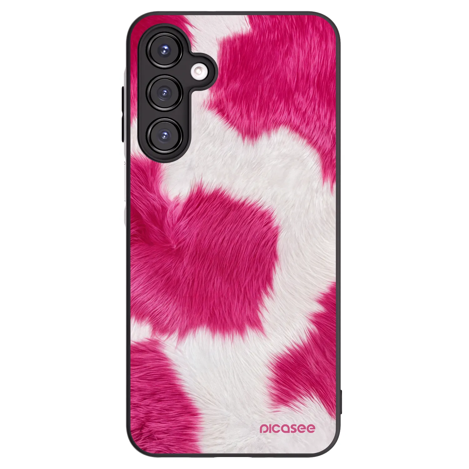 Picasee crna silikonska maskica za Samsung Galaxy A16 4G - Pink Moo