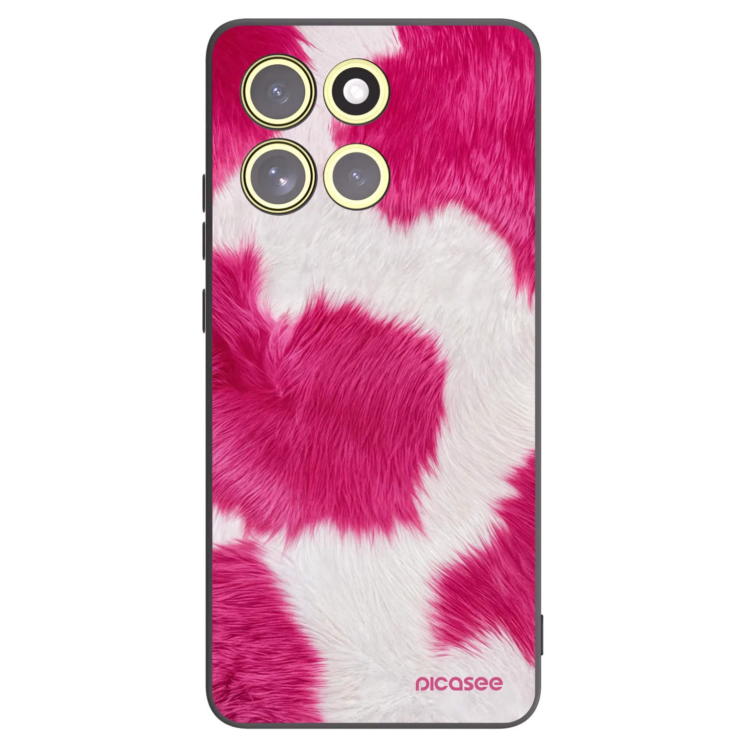Picasee crna silikonska maskica za Motorola Moto G86 Power 5G - Pink Moo
