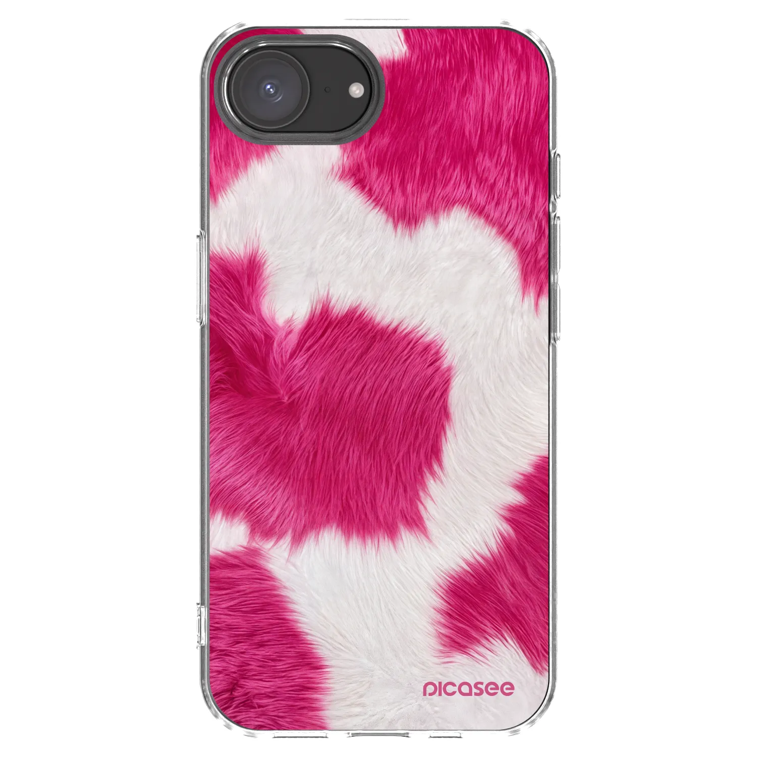Picasee silikonska prozirna maskica za Apple iPhone 17e - Pink Moo