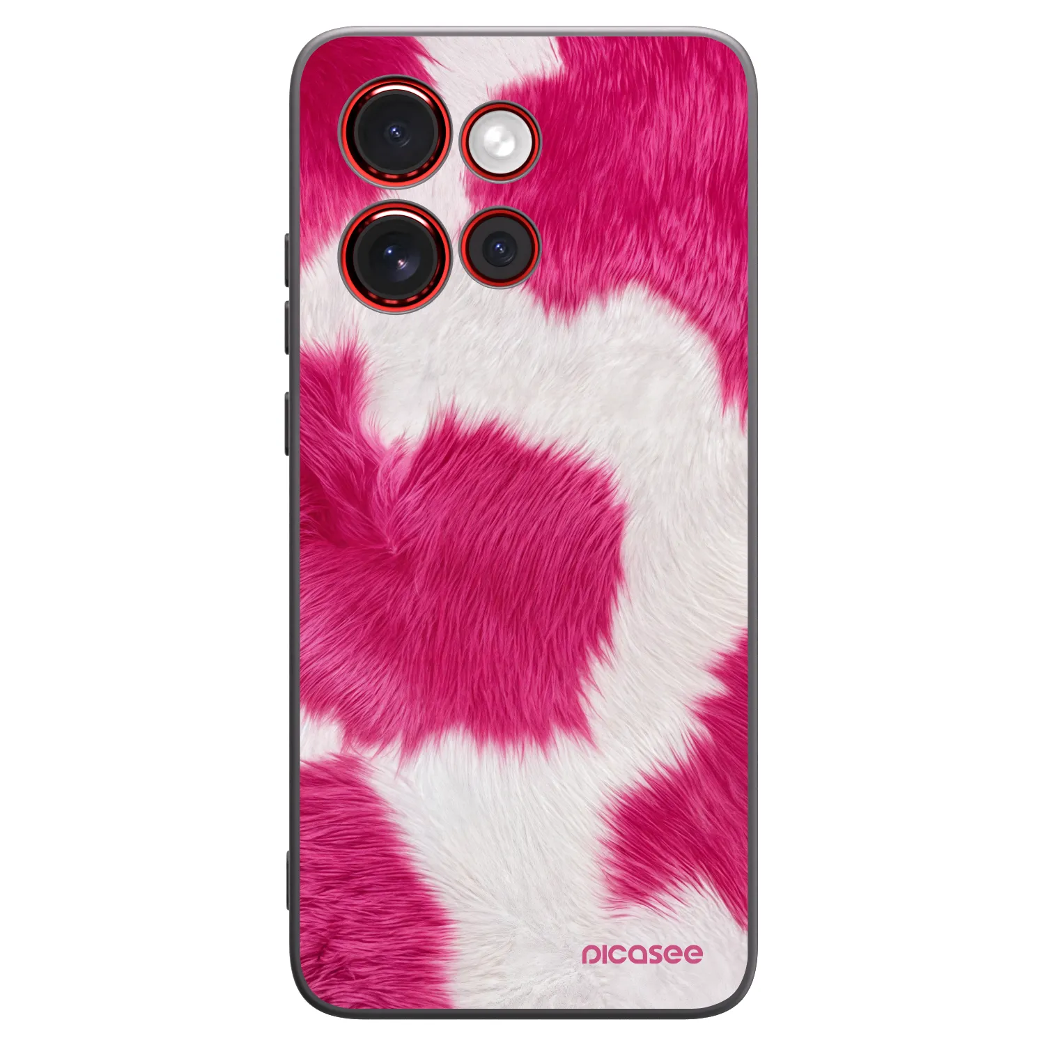 Picasee crna silikonska maskica za Motorola Edge 60 Neo 5G - Pink Moo