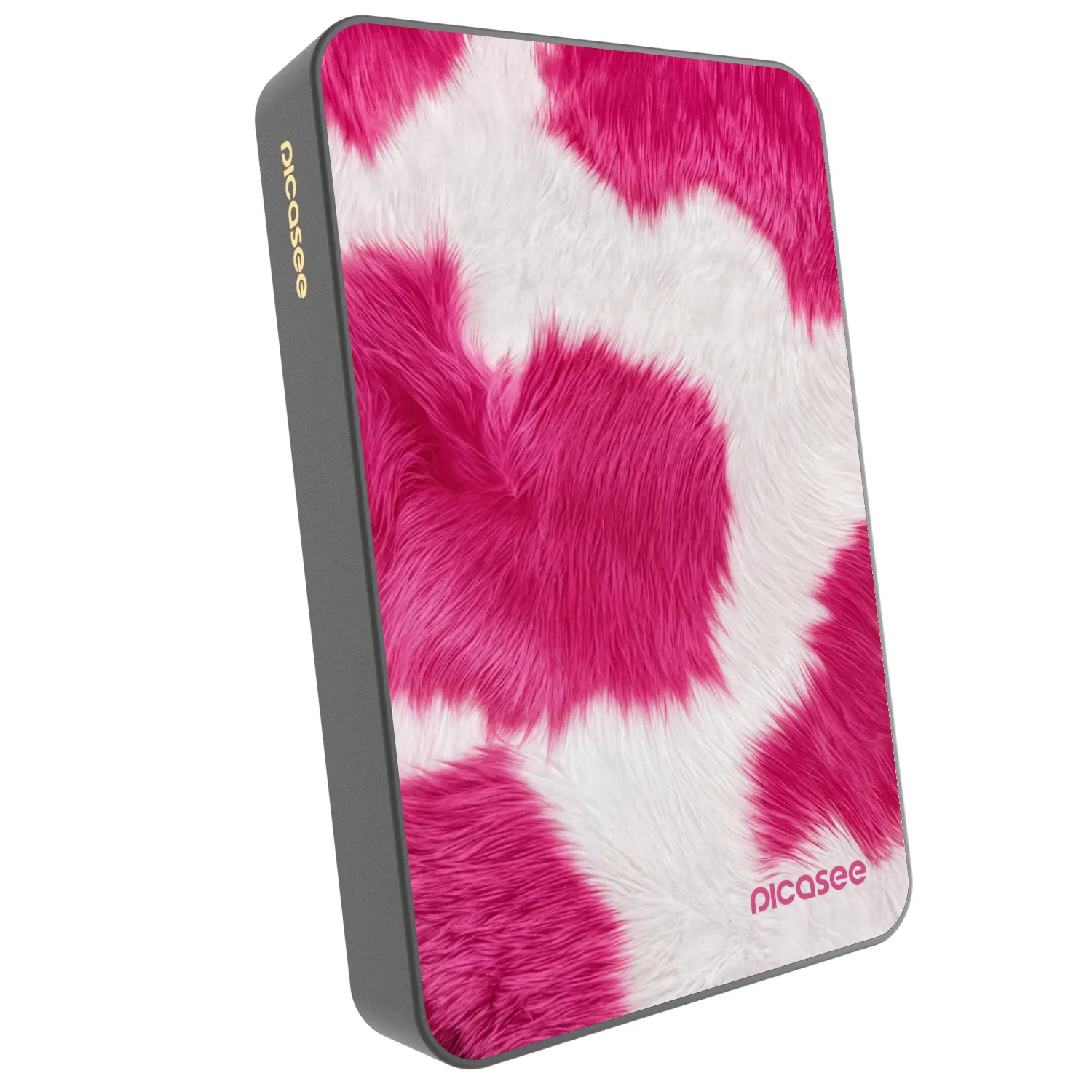 Picasee Prijenosni punjač s MagSafe 10 000 mAh Sivo - Pink Moo
