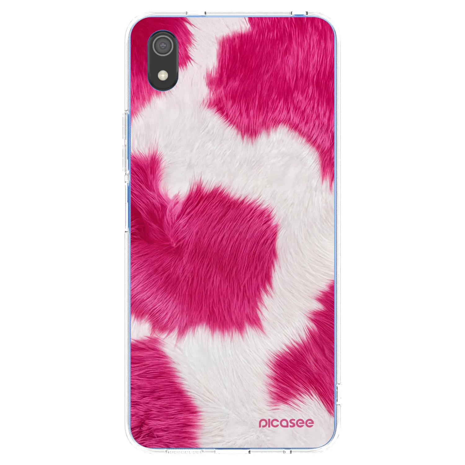 Picasee silikonska prozirna maskica za Xiaomi Redmi 7A - Pink Moo