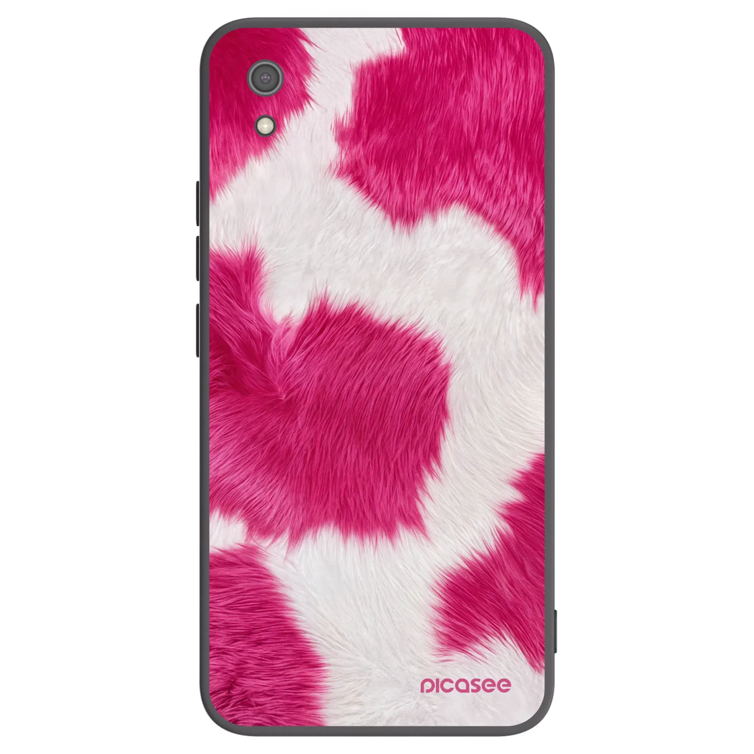 Picasee crna silikonska maskica za Xiaomi Redmi 7A - Pink Moo