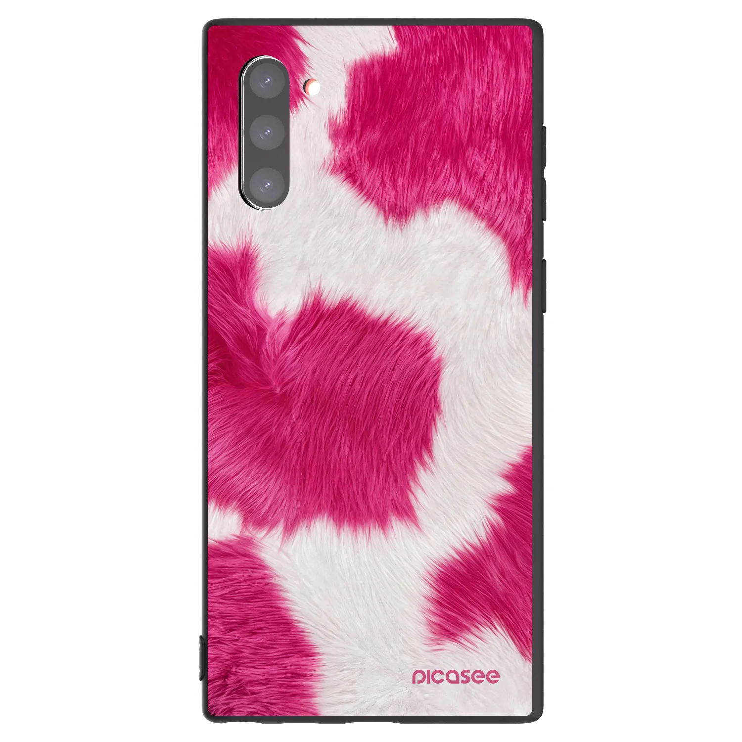Picasee crna silikonska maskica za Samsung Galaxy Note 10 N970F - Pink Moo