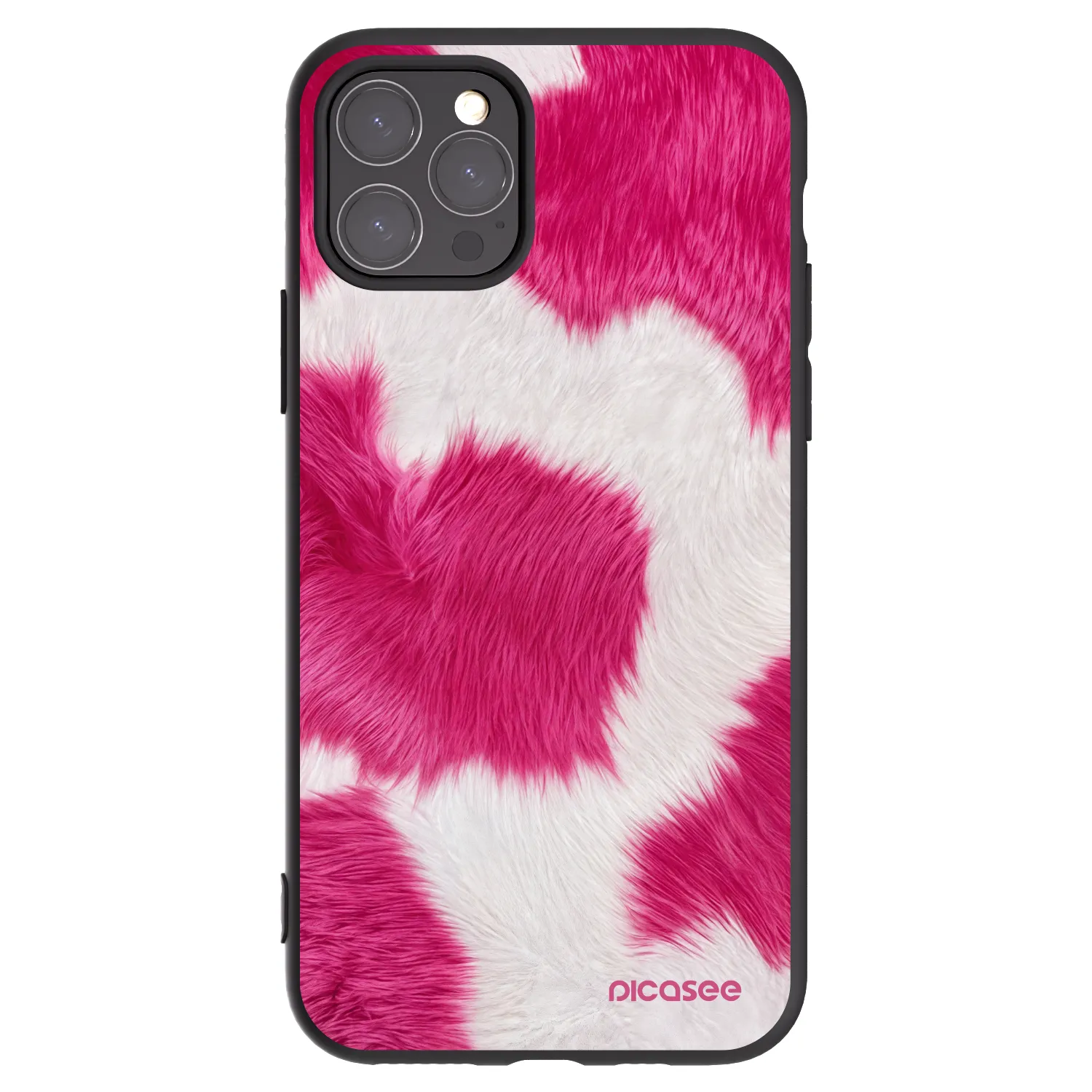 Picasee crna silikonska maskica za Apple iPhone 11 Pro - Pink Moo