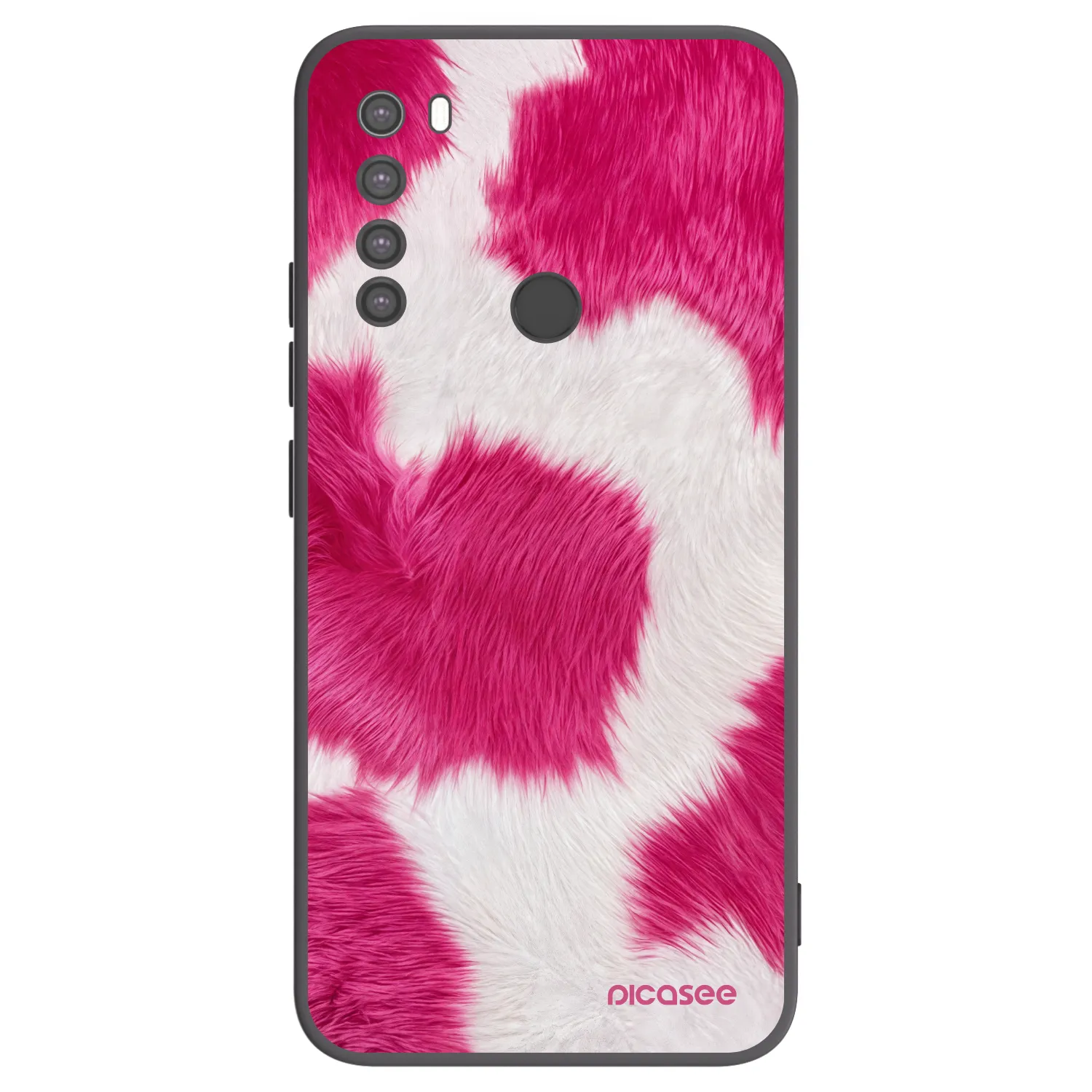 Picasee crna silikonska maskica za Xiaomi Redmi Note 8 - Pink Moo