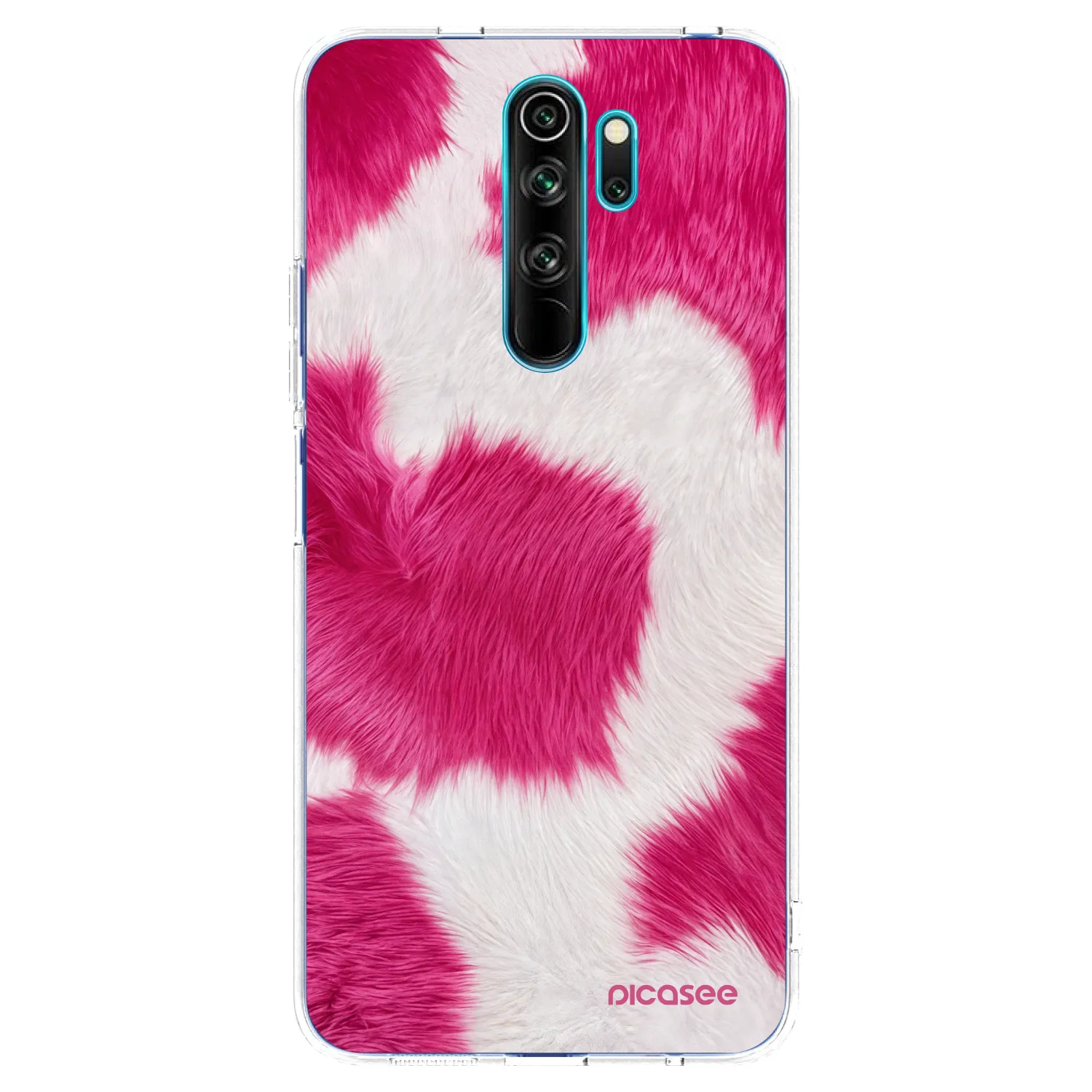 Picasee silikonska prozirna maskica za Xiaomi Redmi Note 8 Pro - Pink Moo