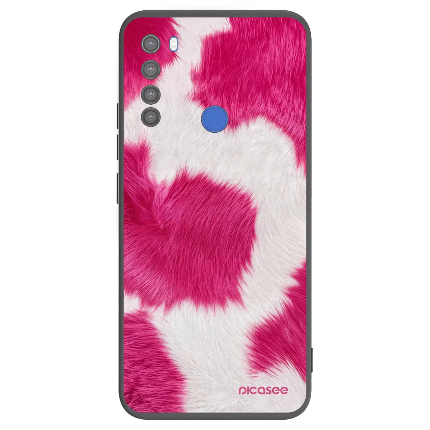 Picasee crna silikonska maskica za Xiaomi Redmi Note 8T - Pink Moo