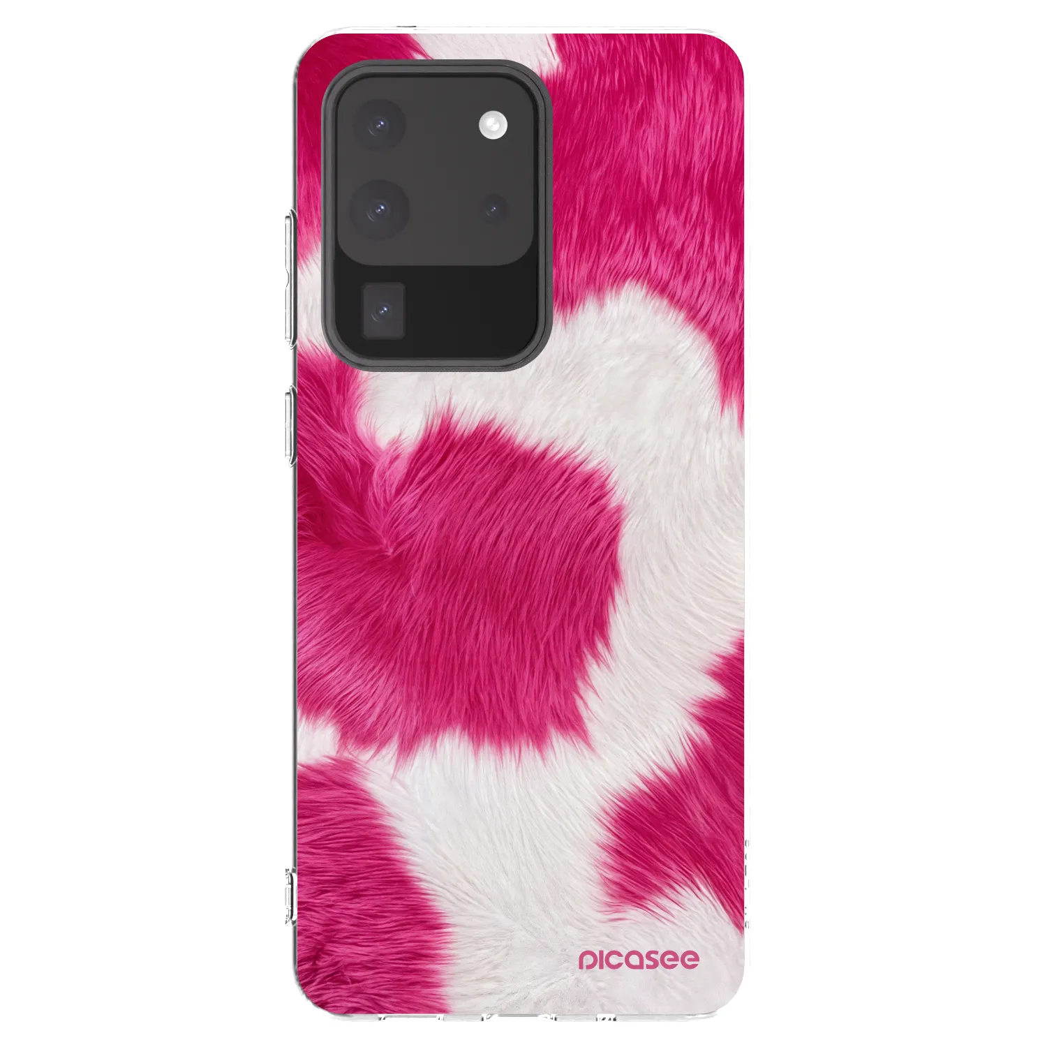 Picasee silikonska prozirna maskica za Samsung Galaxy S20 Ultra 5G G988F - Pink Moo