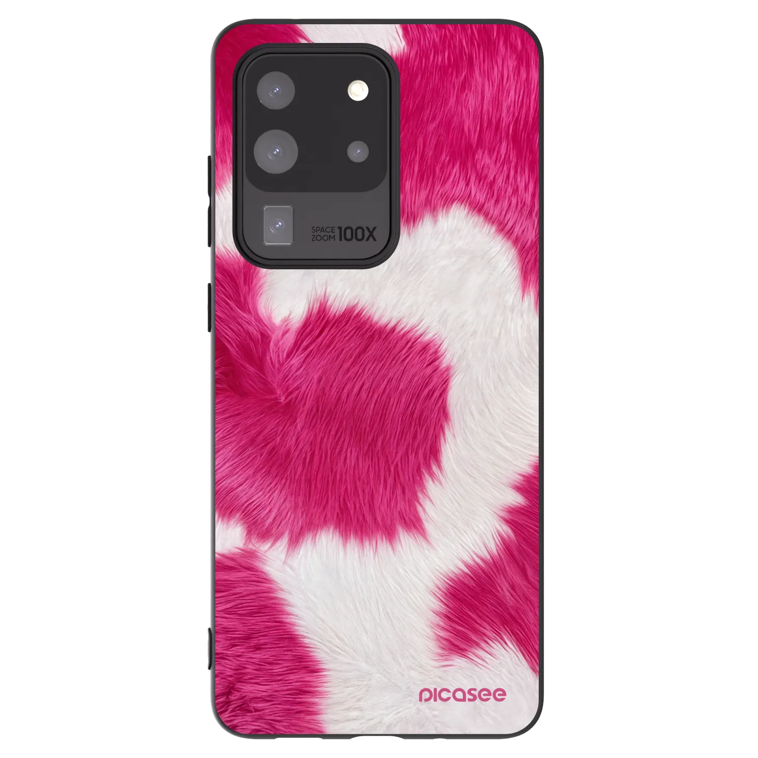 Picasee crna silikonska maskica za Samsung Galaxy S20 Ultra 5G G988F - Pink Moo